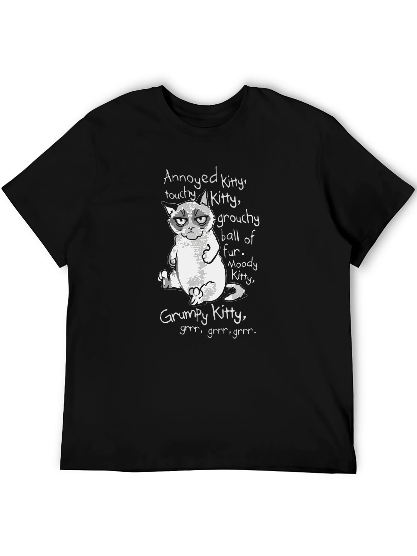 Grumpy Kitty T-Shirt: Annoyed Touchy Moody