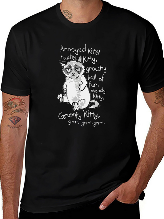 Grumpy Kitty T-Shirt: Annoyed Touchy Moody