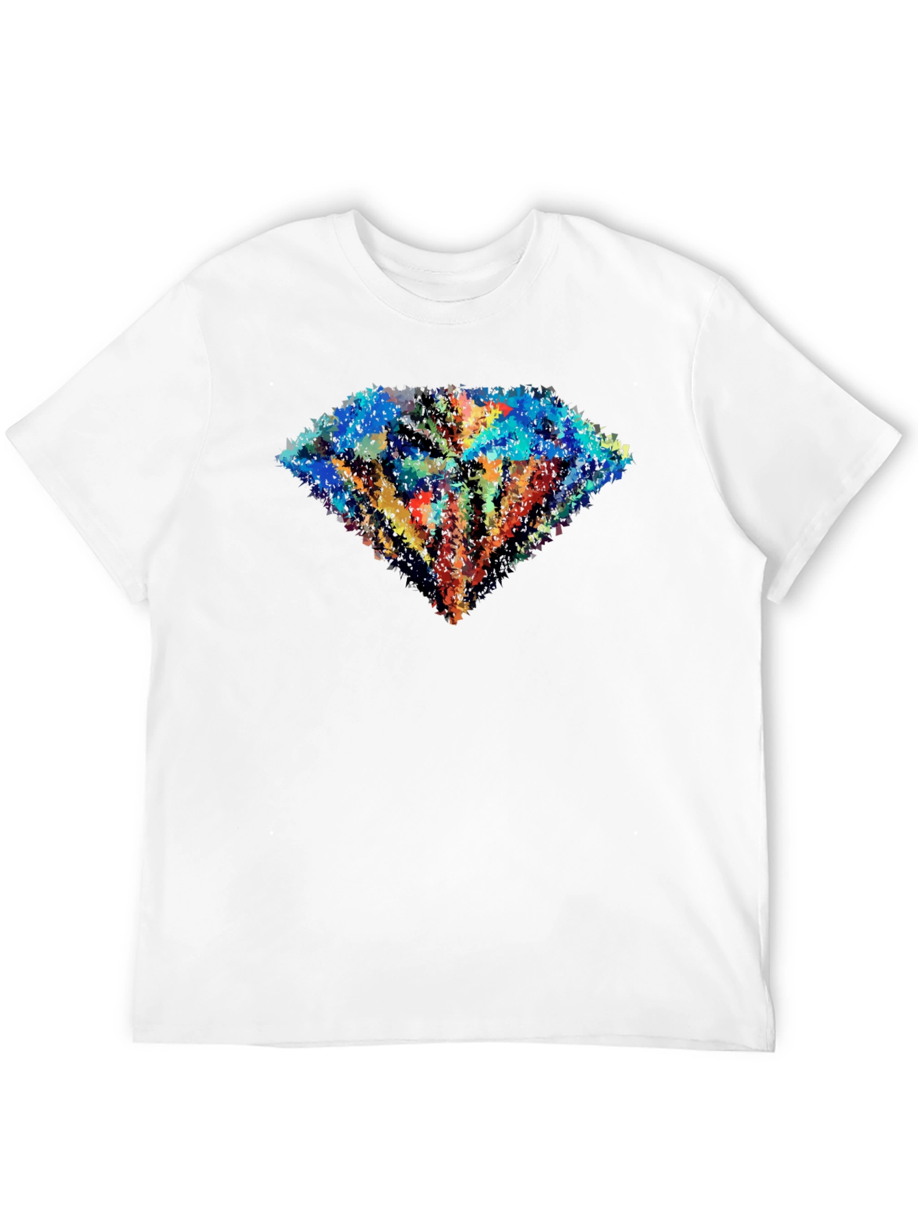 Abstract Diamond Graphic Black Tee