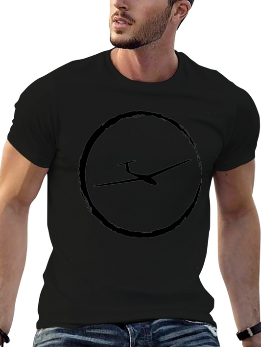 Black Glider Plane T-Shirt