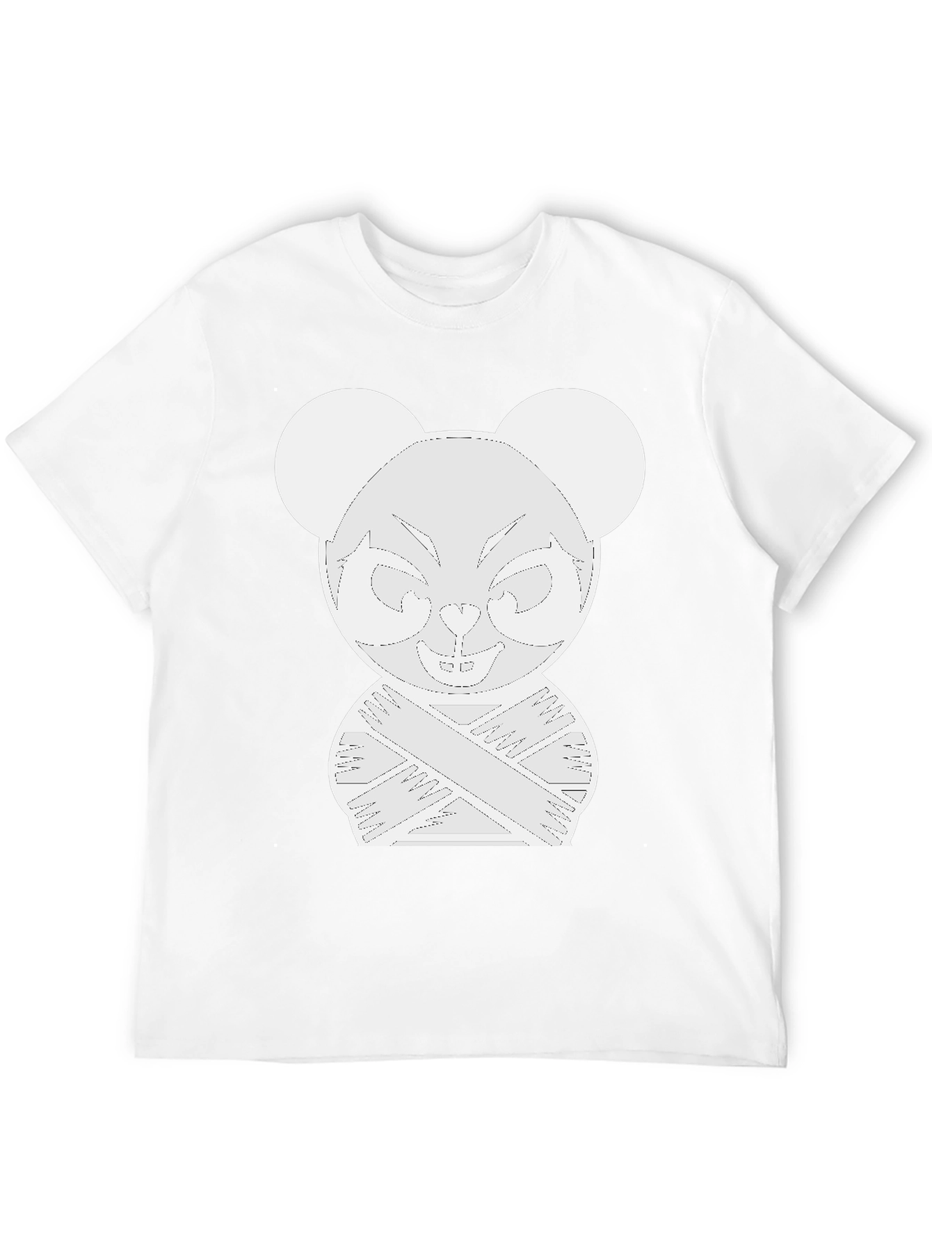 Cool Cartoon Mouse Tee - Black Cotton Blend