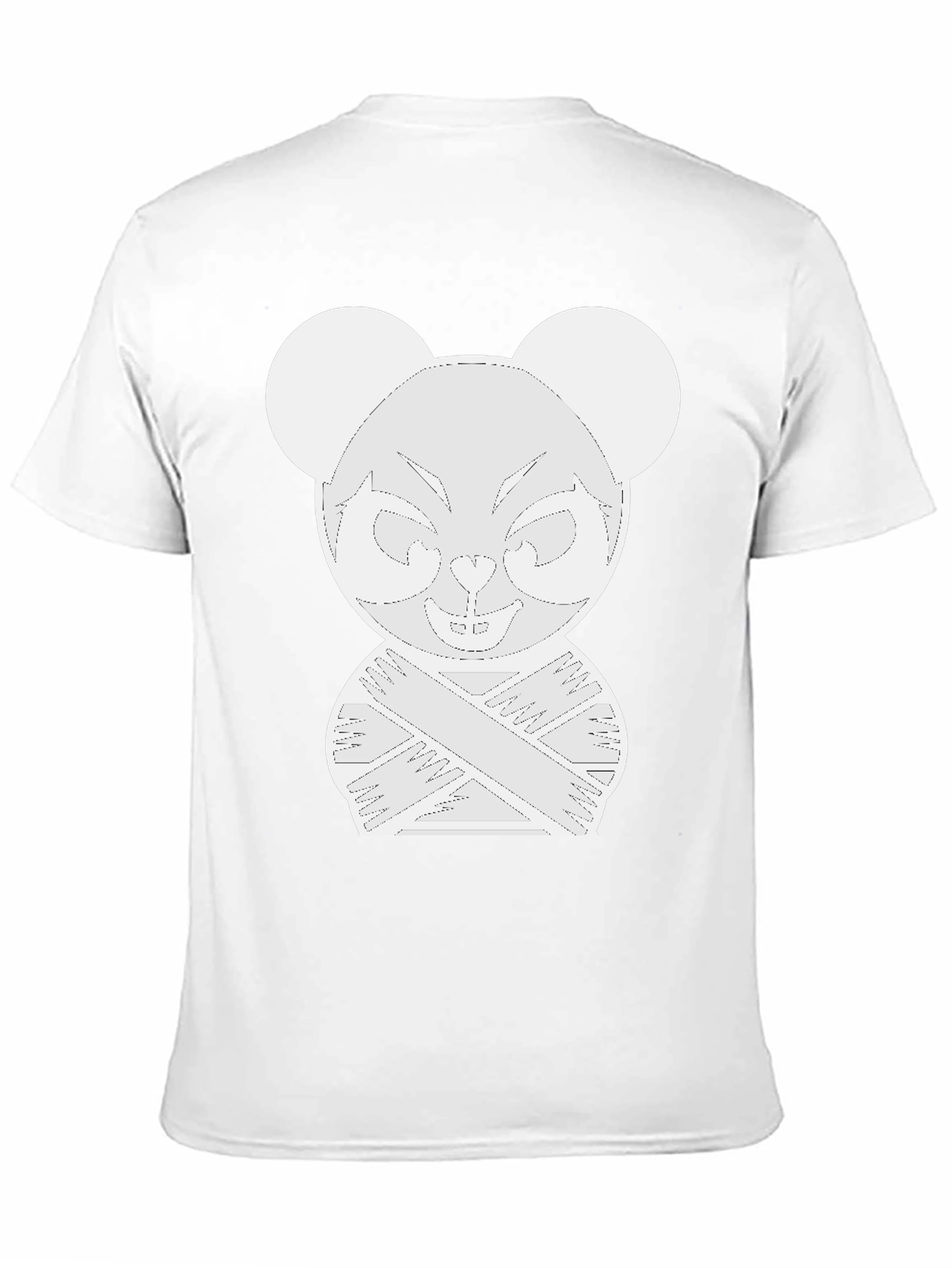 Cool Cartoon Mouse Tee - Black Cotton Blend