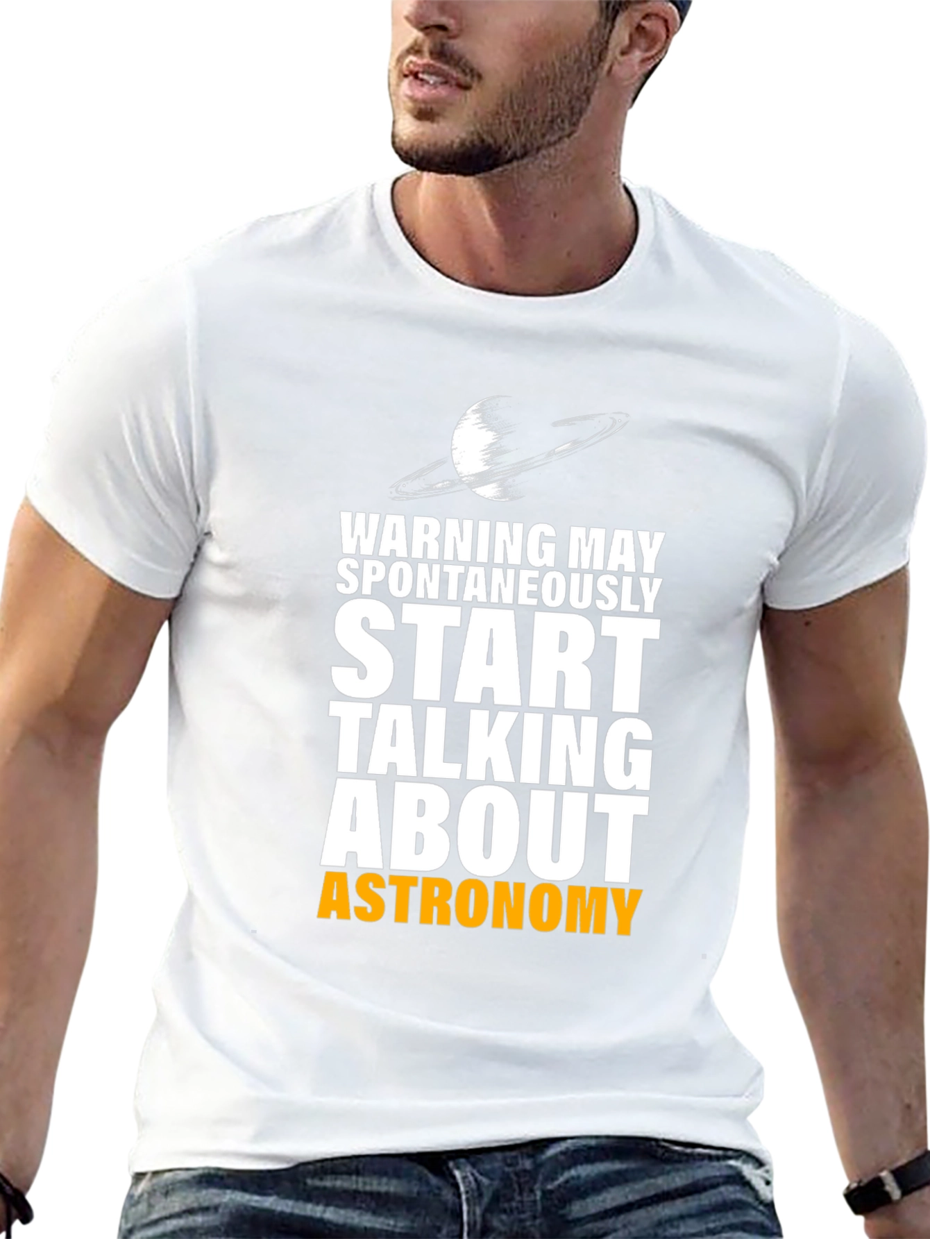 Astronomy T-Shirt: Warning May Spontaneously Talk