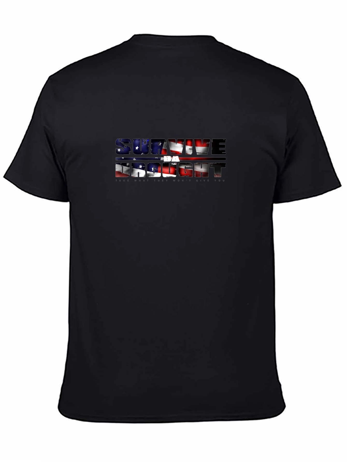 American Flag Style SUBVRT Grunge Text Tee