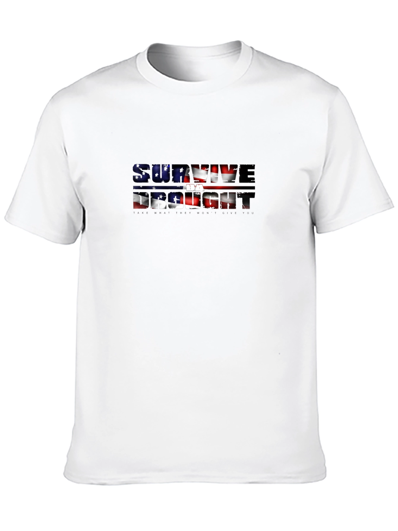 American Flag Style SUBVRT Grunge Text Tee