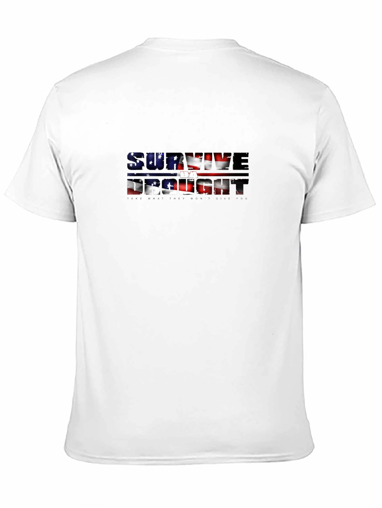 American Flag Style SUBVRT Grunge Text Tee