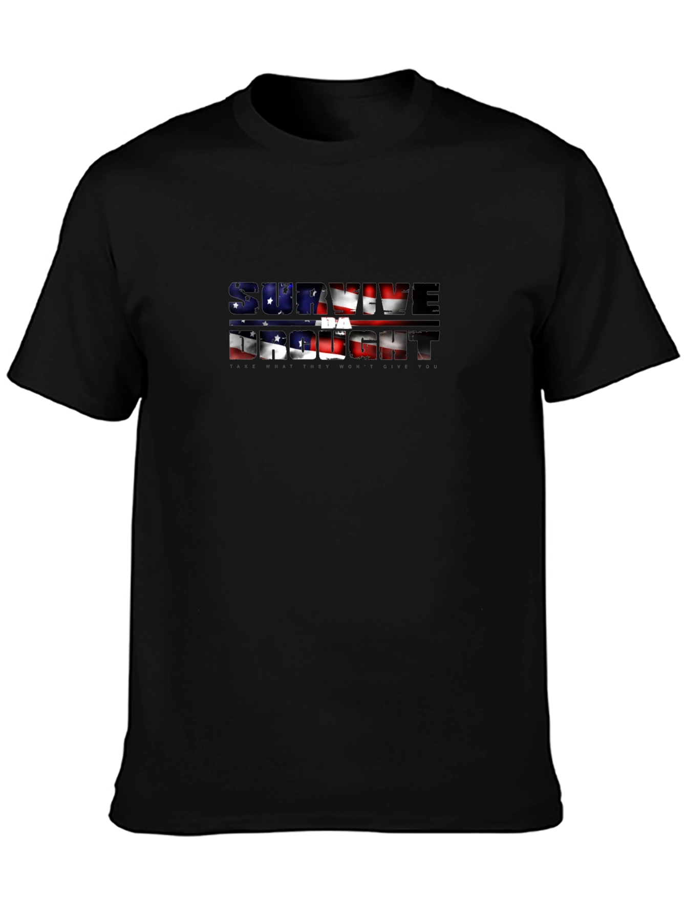 American Flag Style SUBVRT Grunge Text Tee