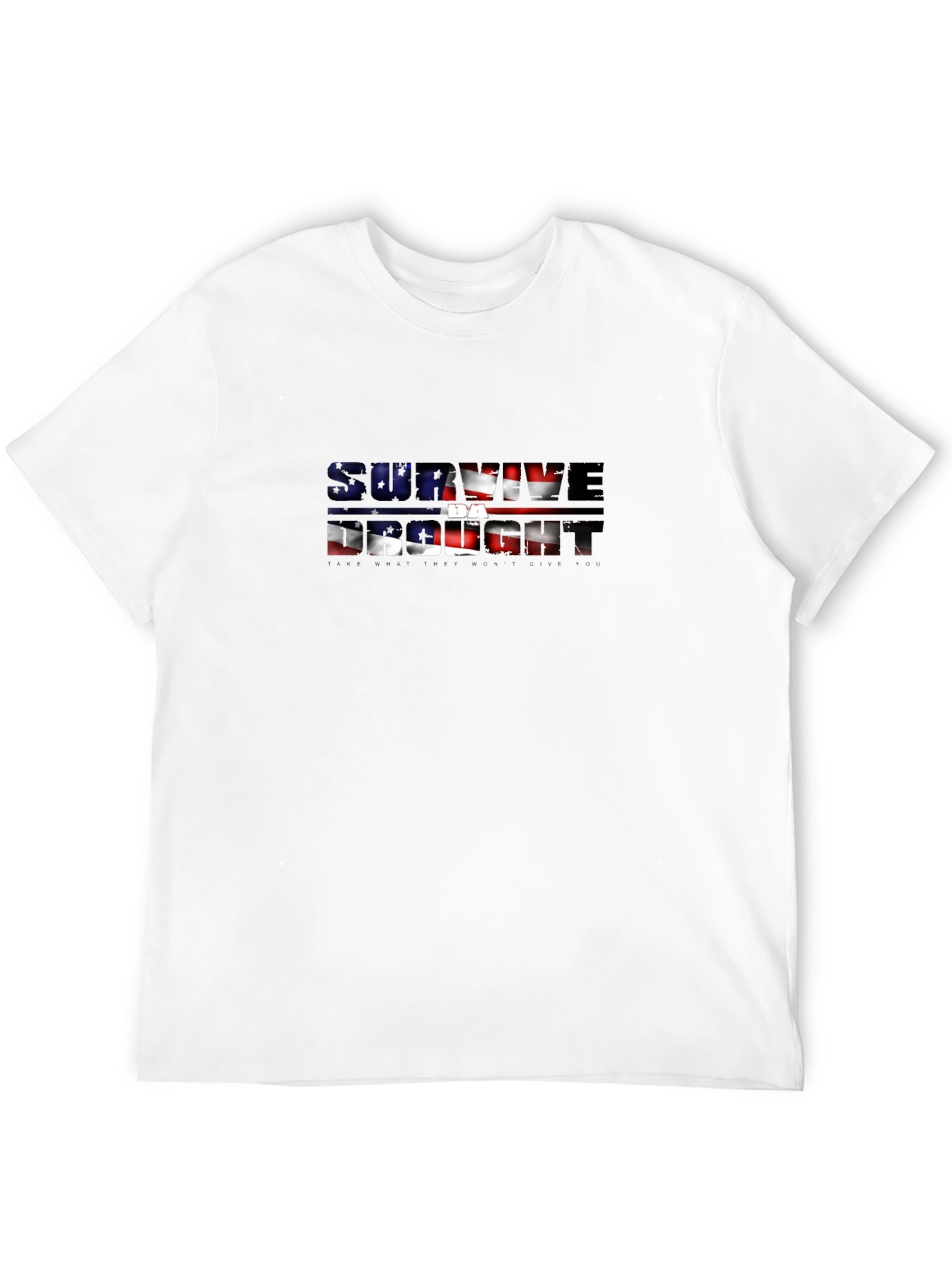 American Flag Style SUBVRT Grunge Text Tee
