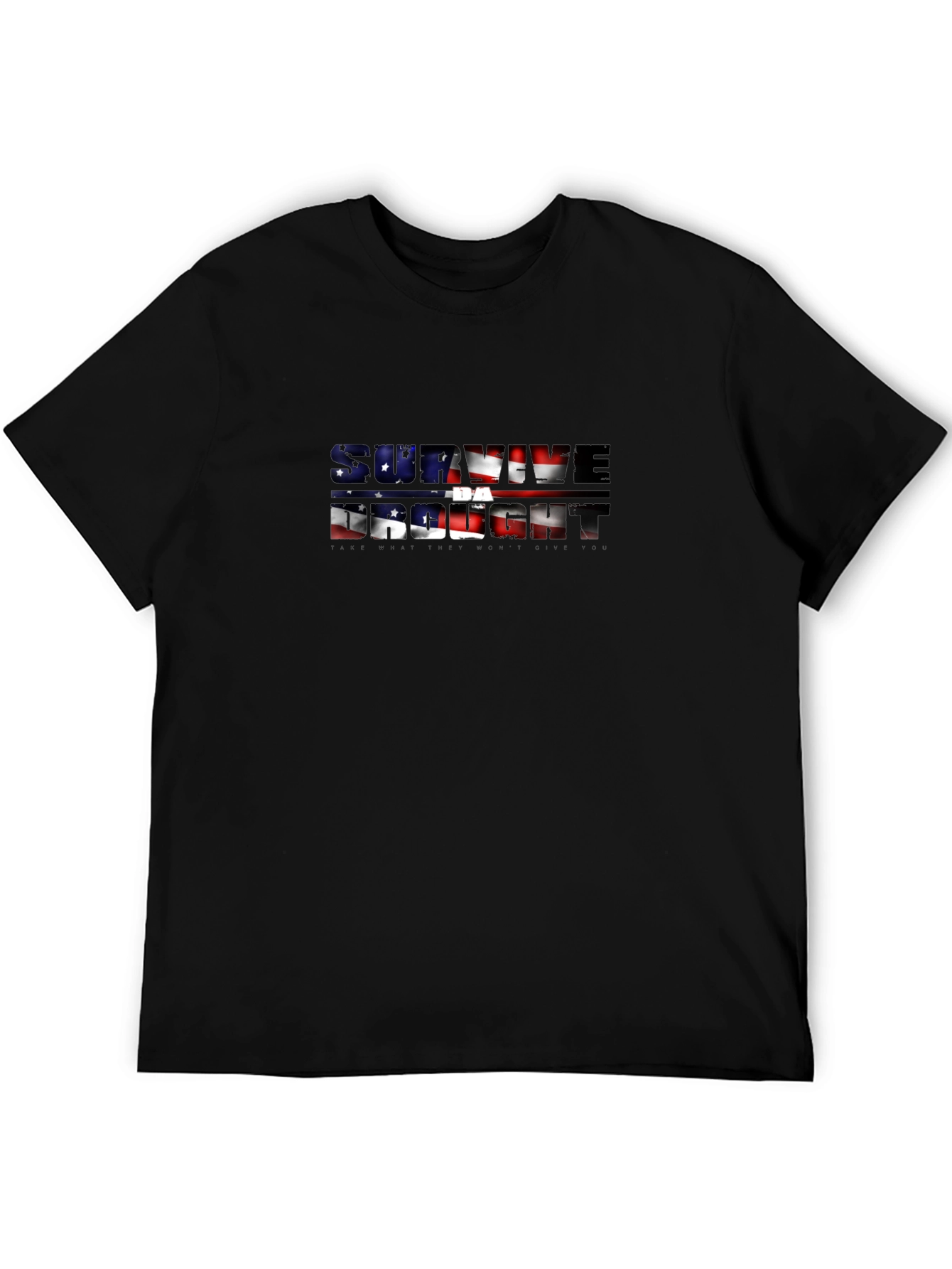 American Flag Style SUBVRT Grunge Text Tee