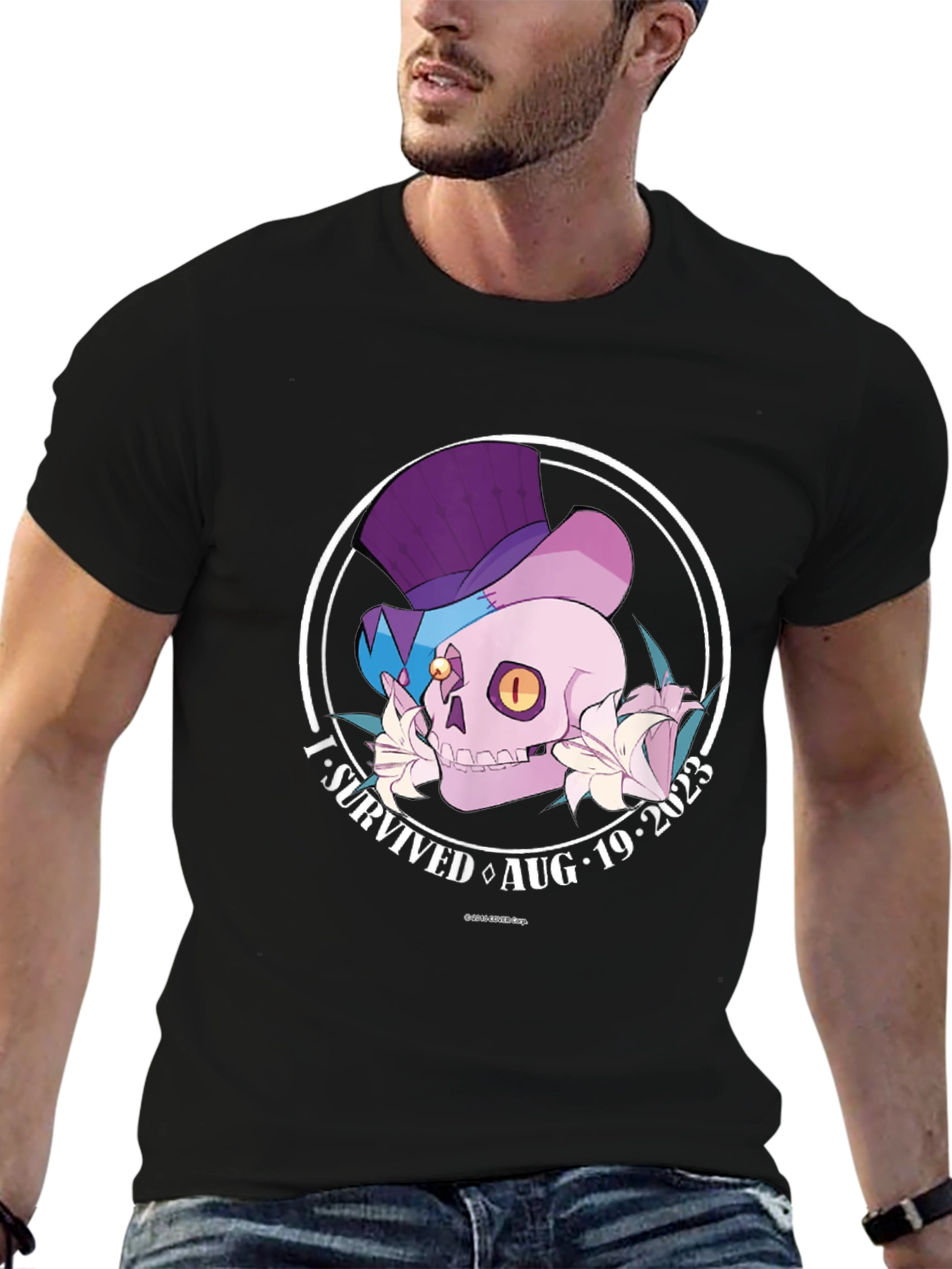 I Survived Aug 19 2023 Skull T-Shirt