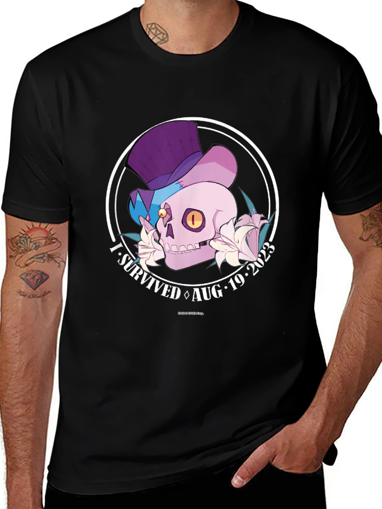 I Survived Aug 19 2023 Skull T-Shirt