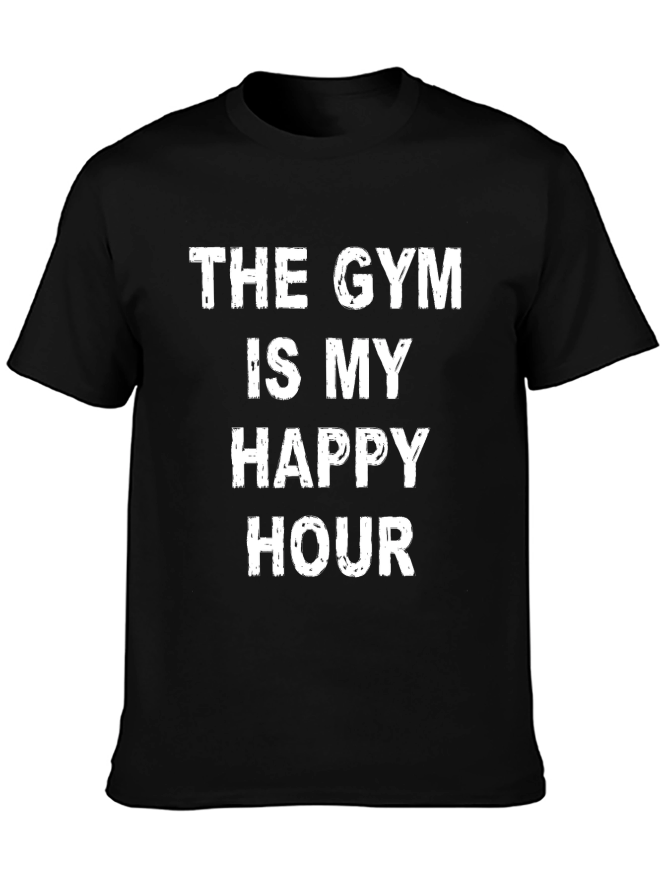 Gym Happy Hour Graphic Tee - Black