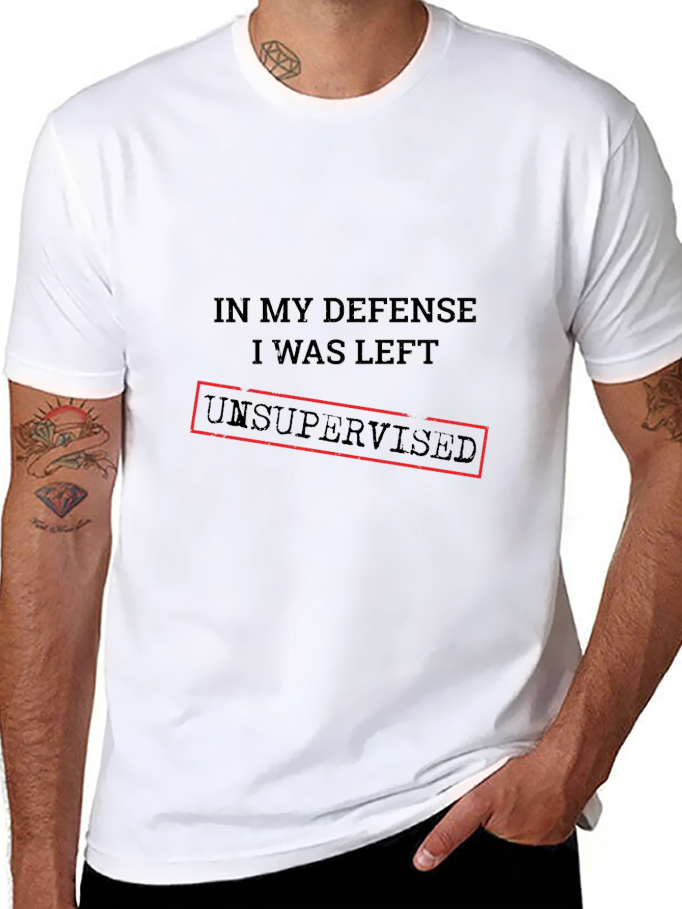 Unsupervised Defense Graphic Tee - Black
