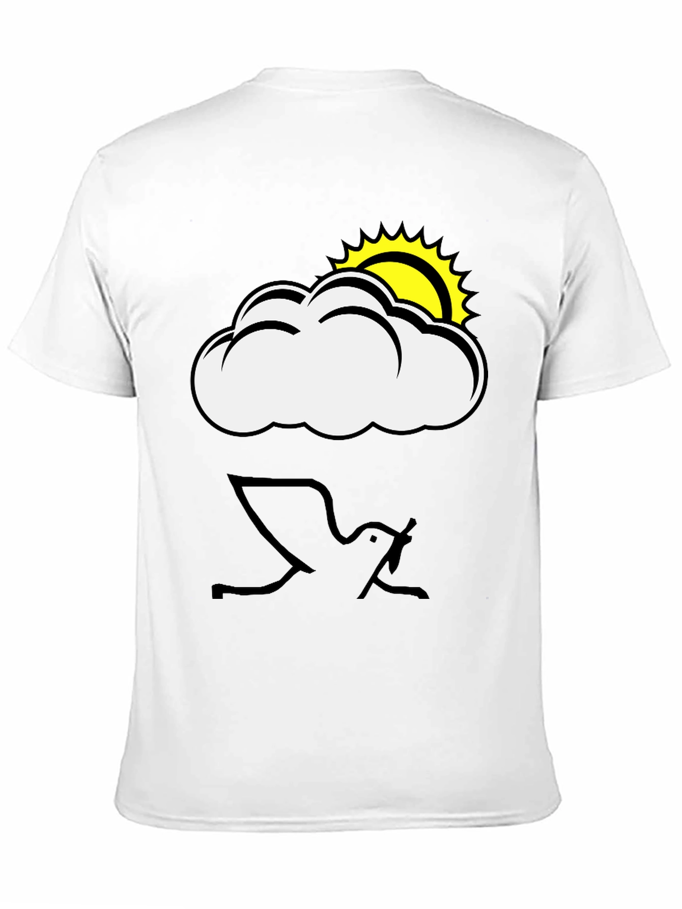 Cloud & Sun Graphic Black T-Shirt