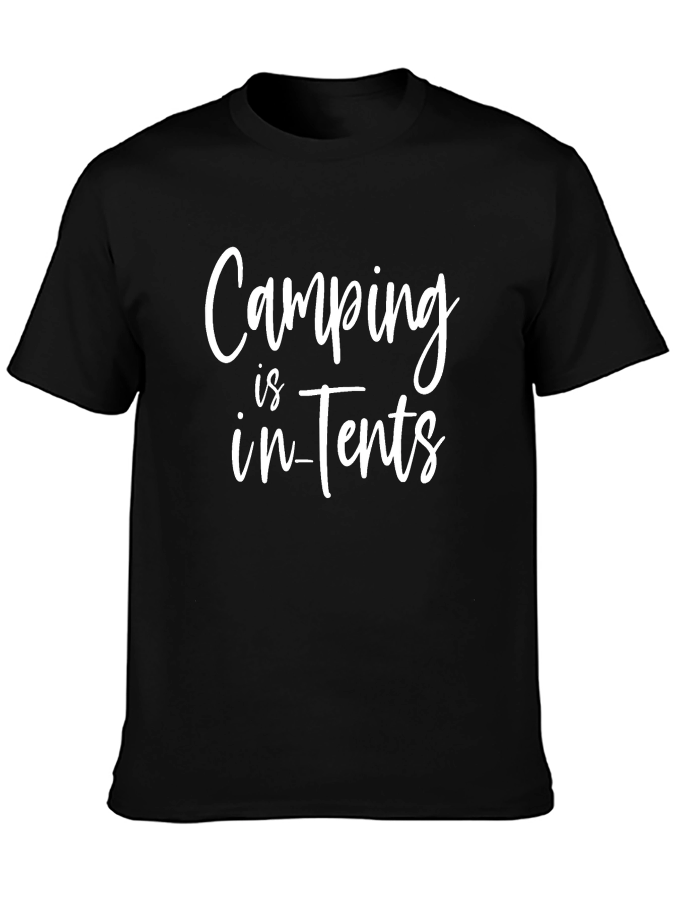 Camping is In-Tents Black T-Shirt