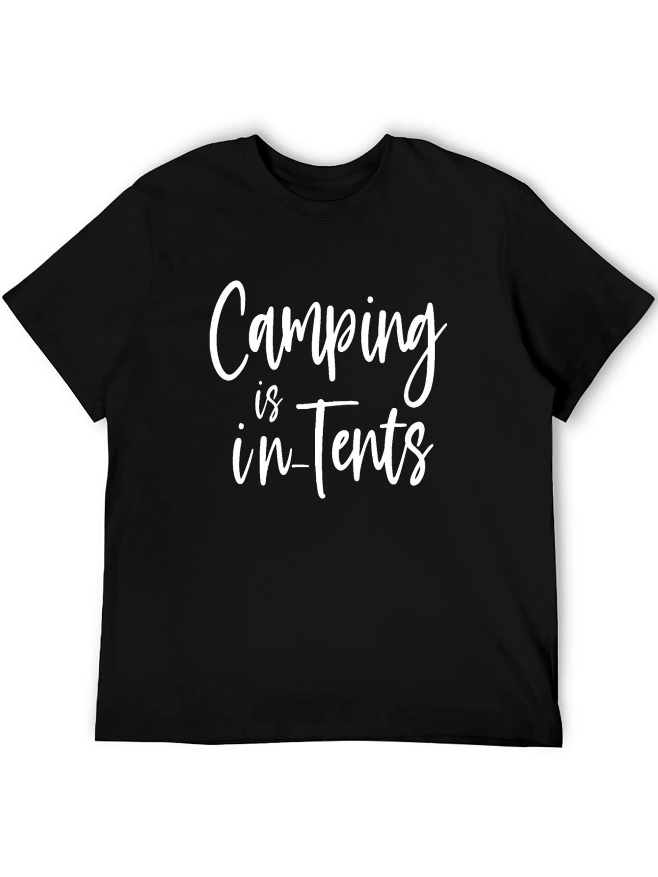 Camping is In-Tents Black T-Shirt