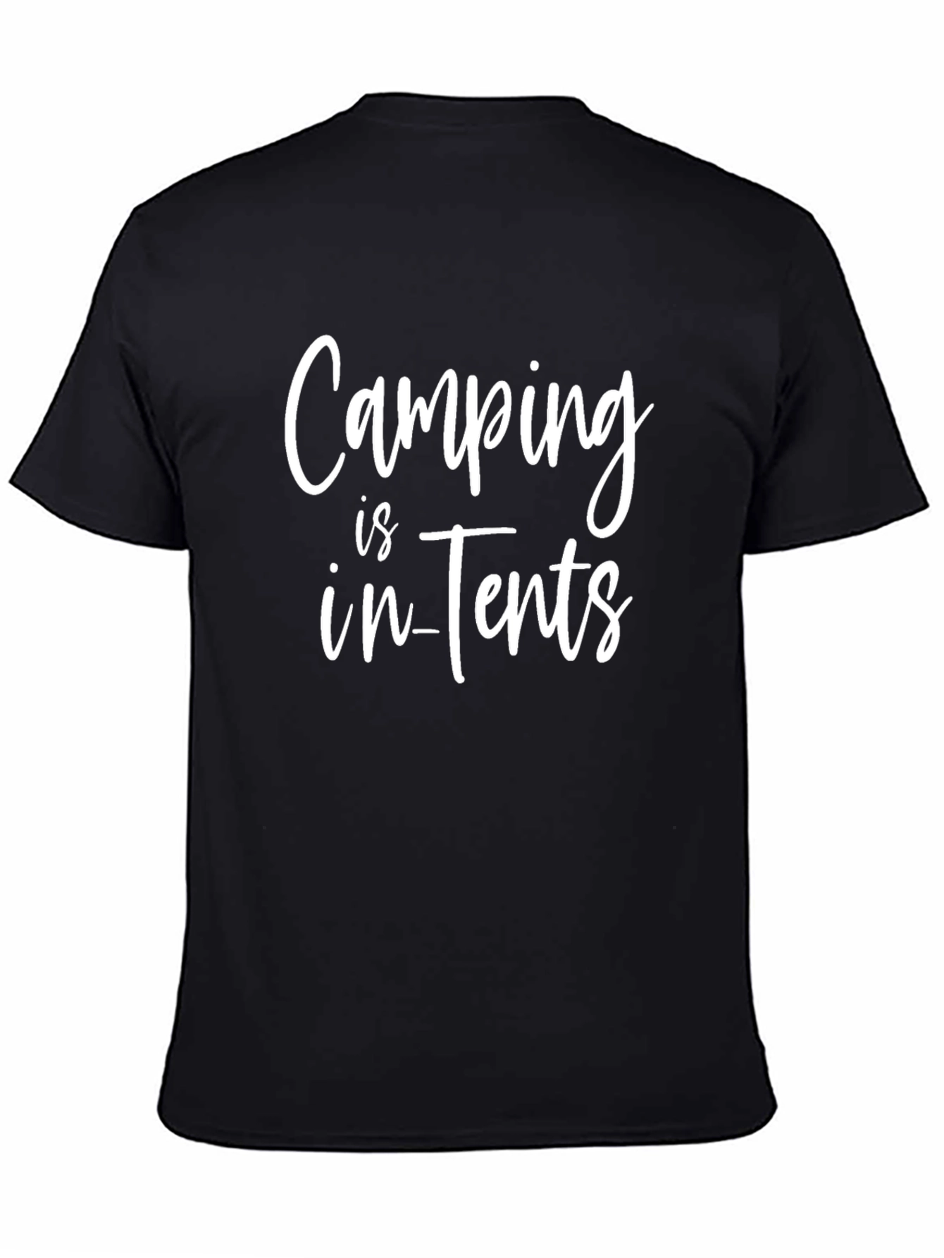 Camping is In-Tents Black T-Shirt