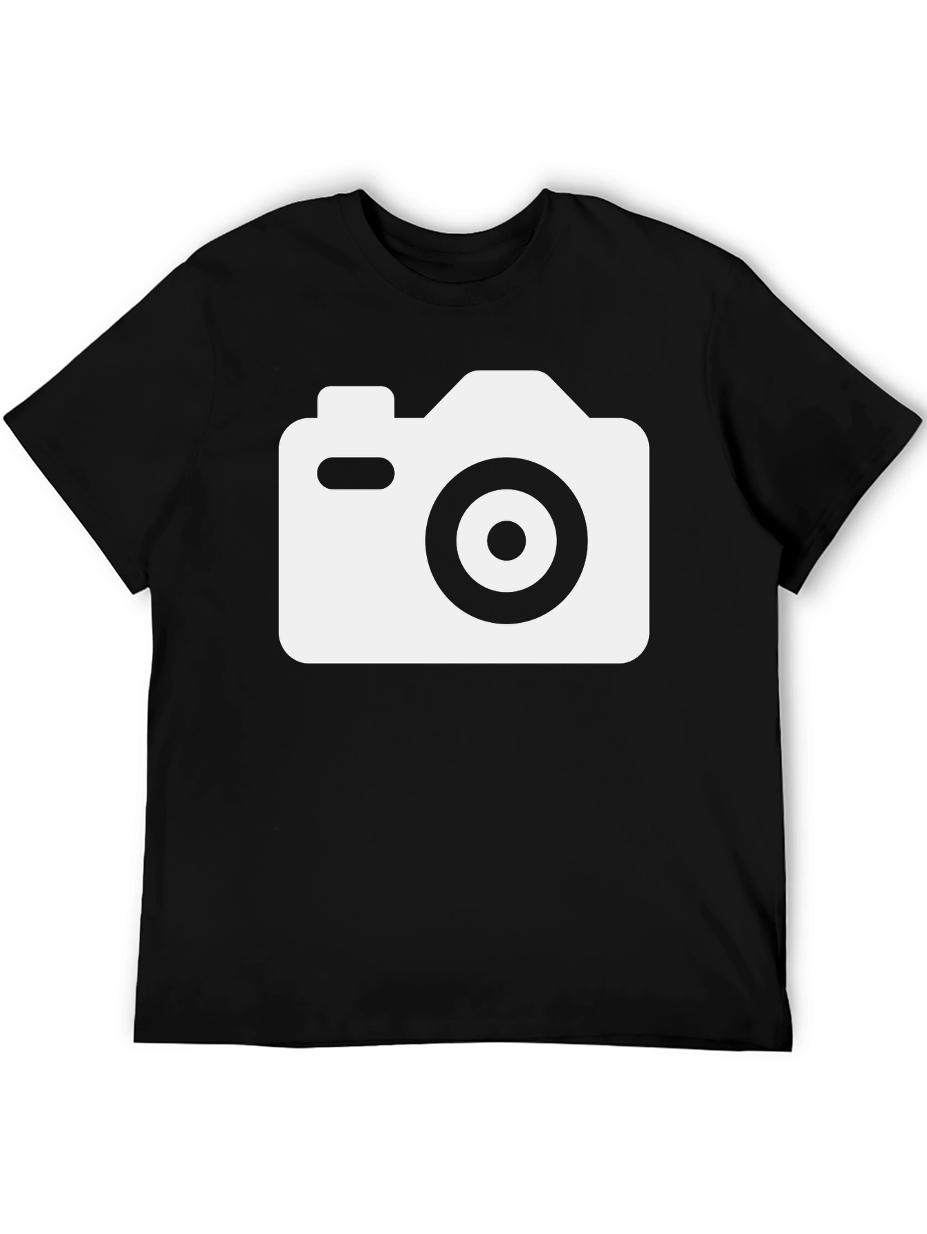Camera Graphic T-Shirt - Black Cotton Tee