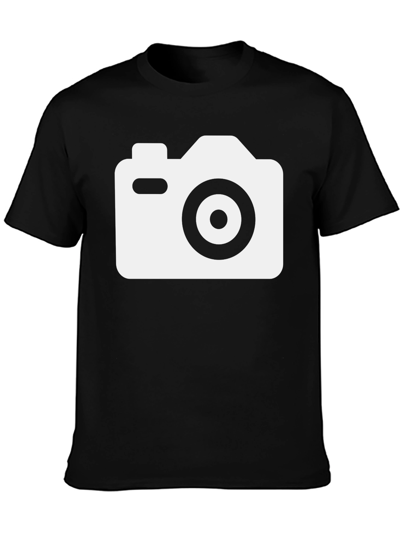 Camera Graphic T-Shirt - Black Cotton Tee