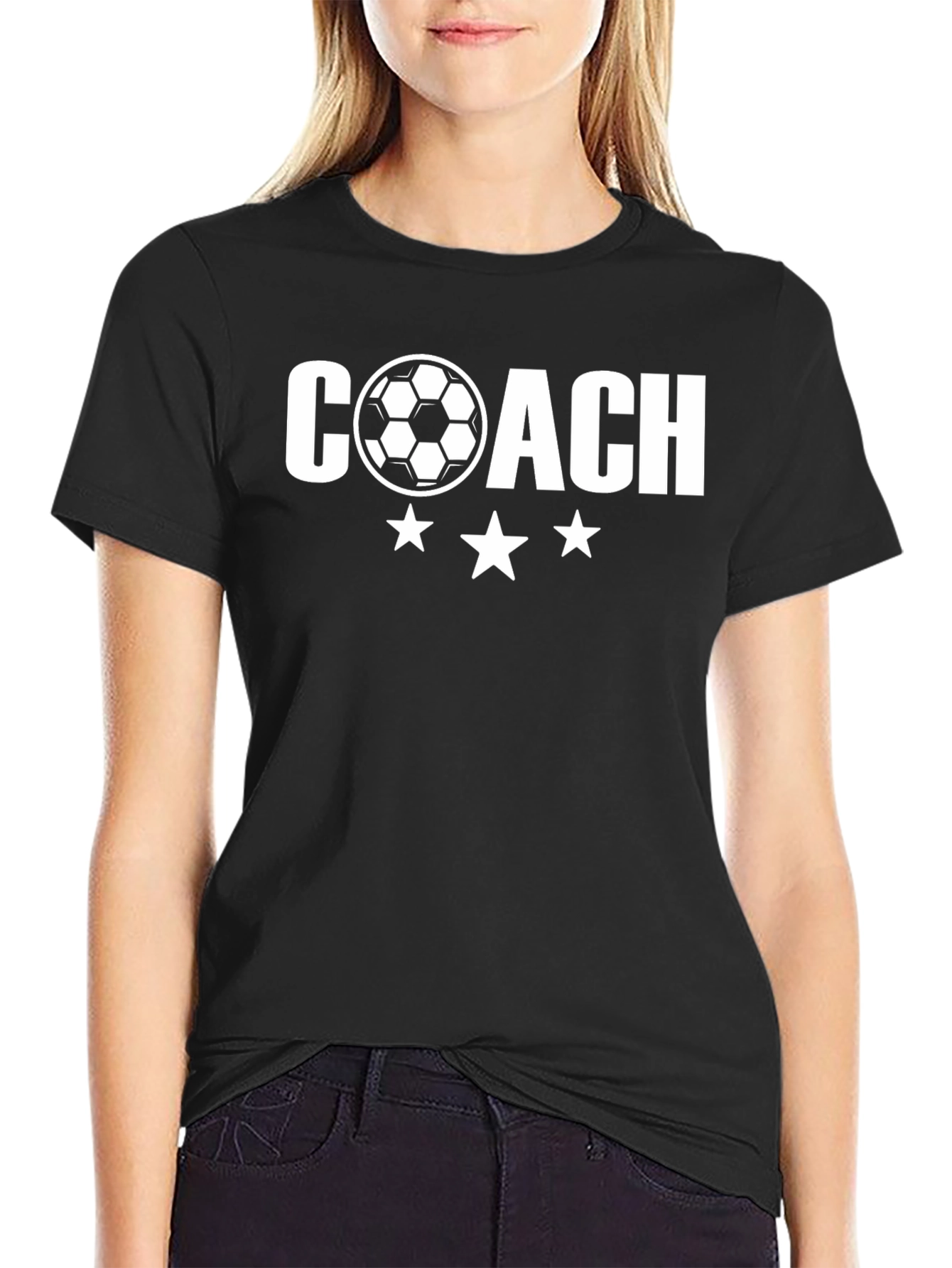 Soccer Coach Graphic T-Shirt - Black