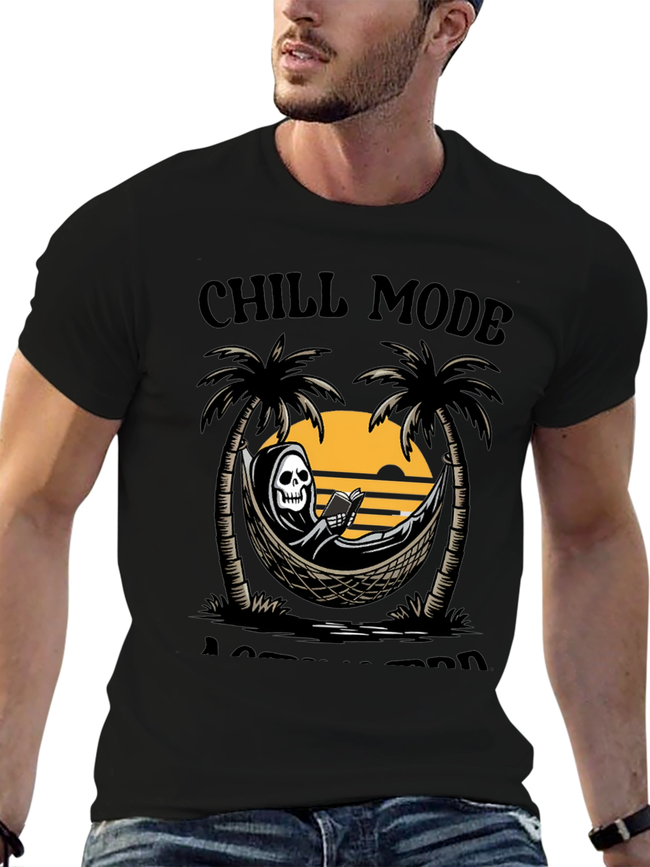 Chill Mode Grim Reaper Hammock Graphic Tee