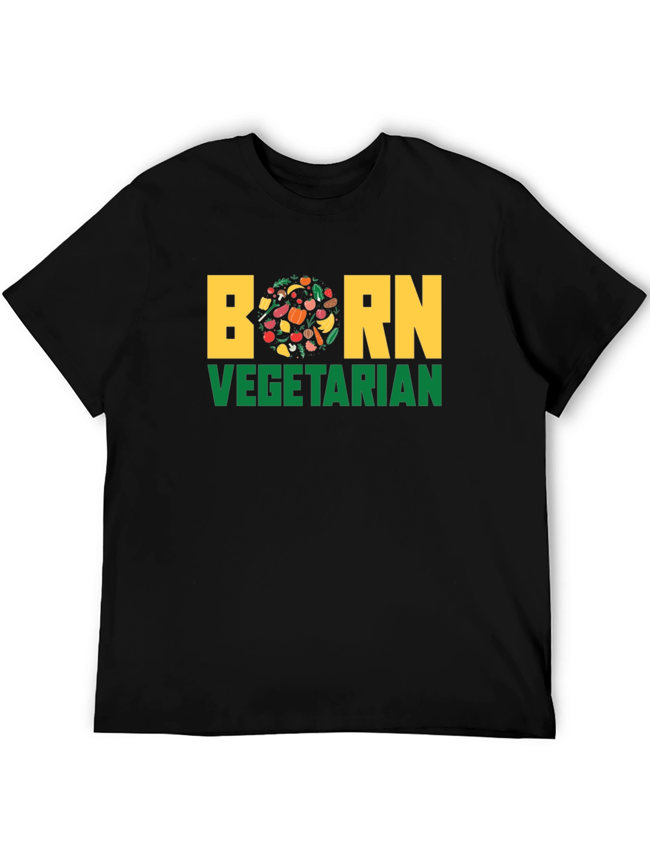 Born Vegetarian T-Shirt - Unisex Black Tee