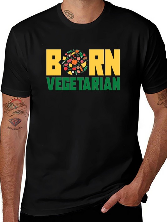 Born Vegetarian T-Shirt - Unisex Black Tee