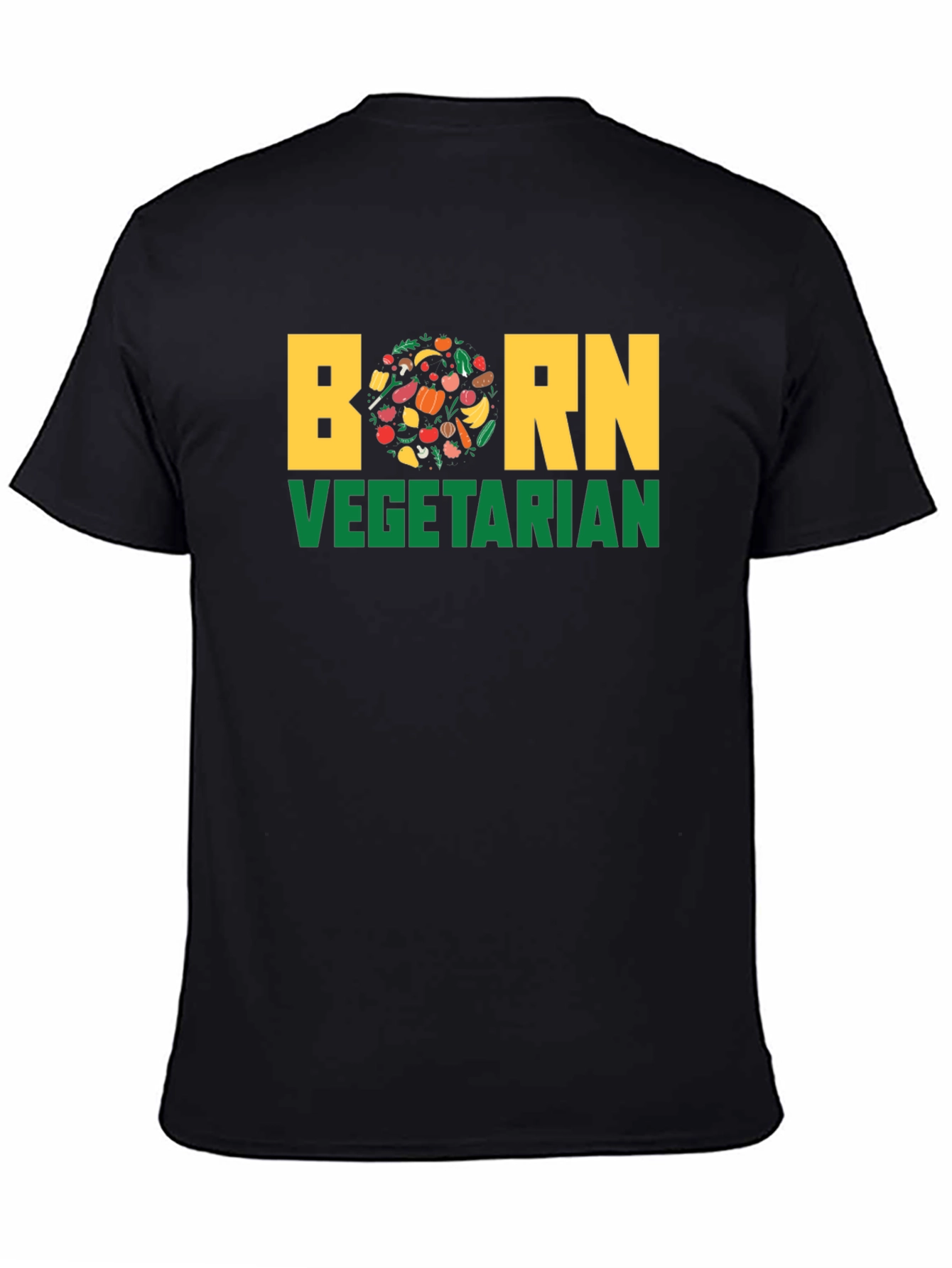 Born Vegetarian T-Shirt - Unisex Black Tee