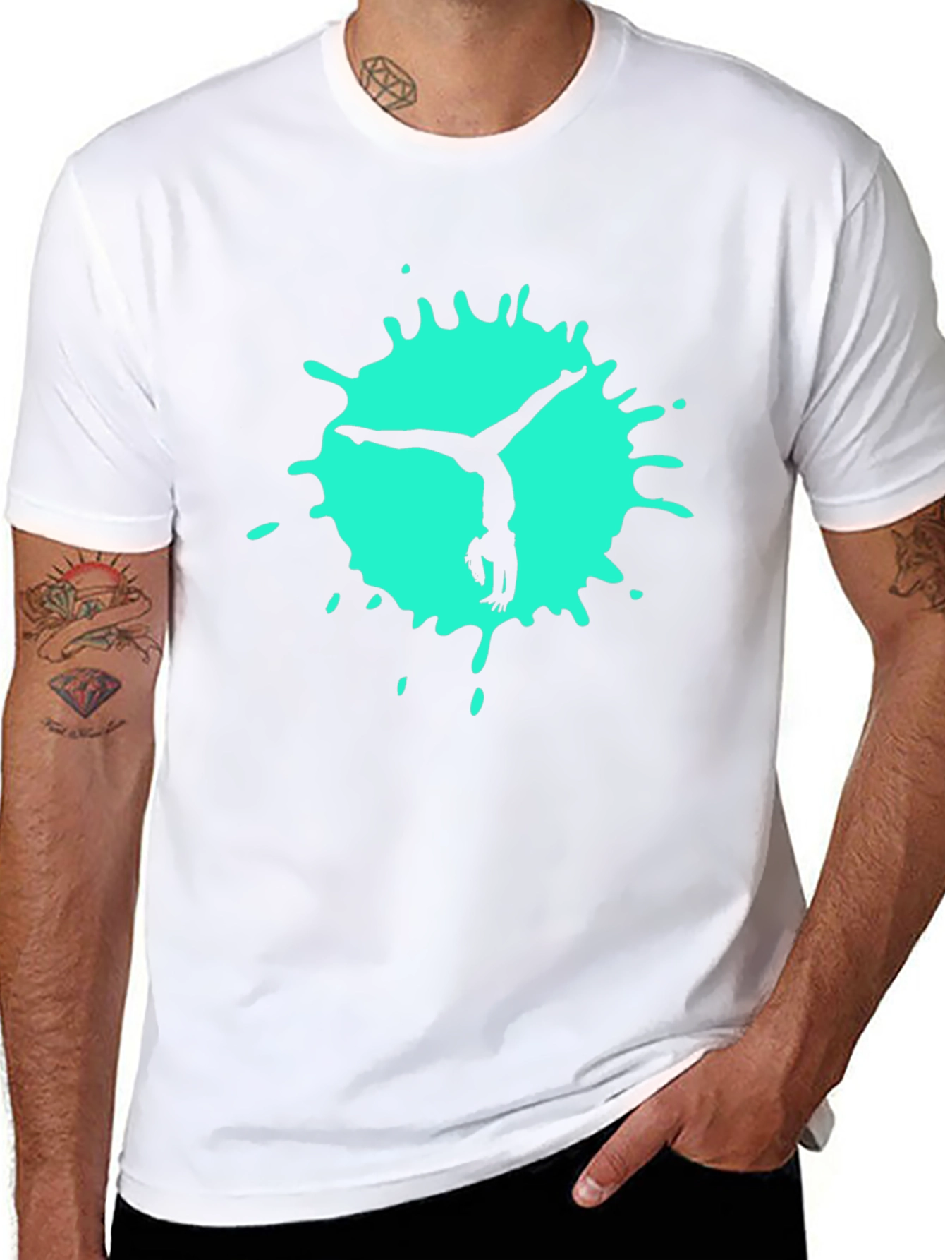 Gymnast Splash Black Tee - Athletic Cool