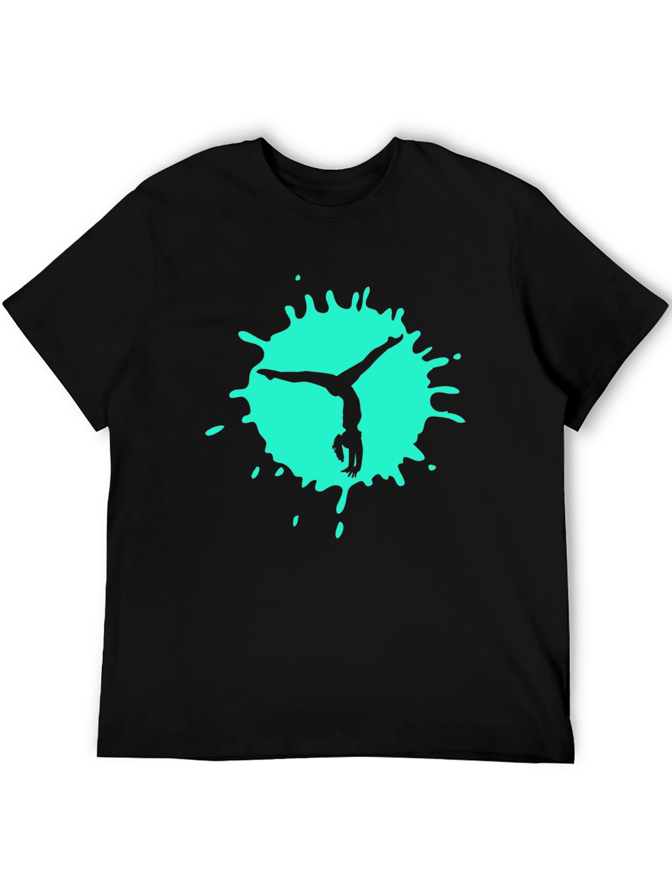 Gymnast Splash Black Tee - Athletic Cool