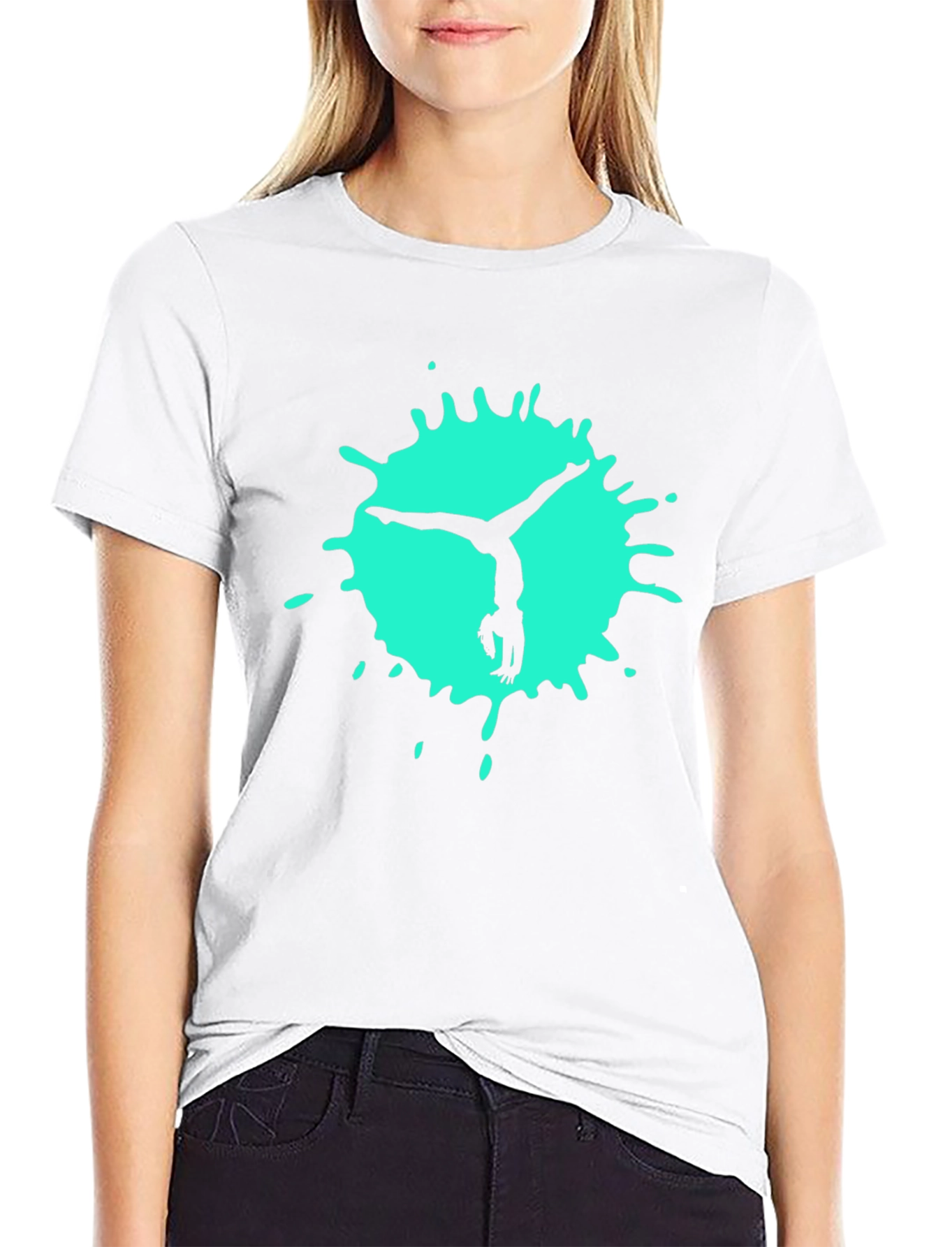 Gymnast Splash Black Tee - Athletic Cool