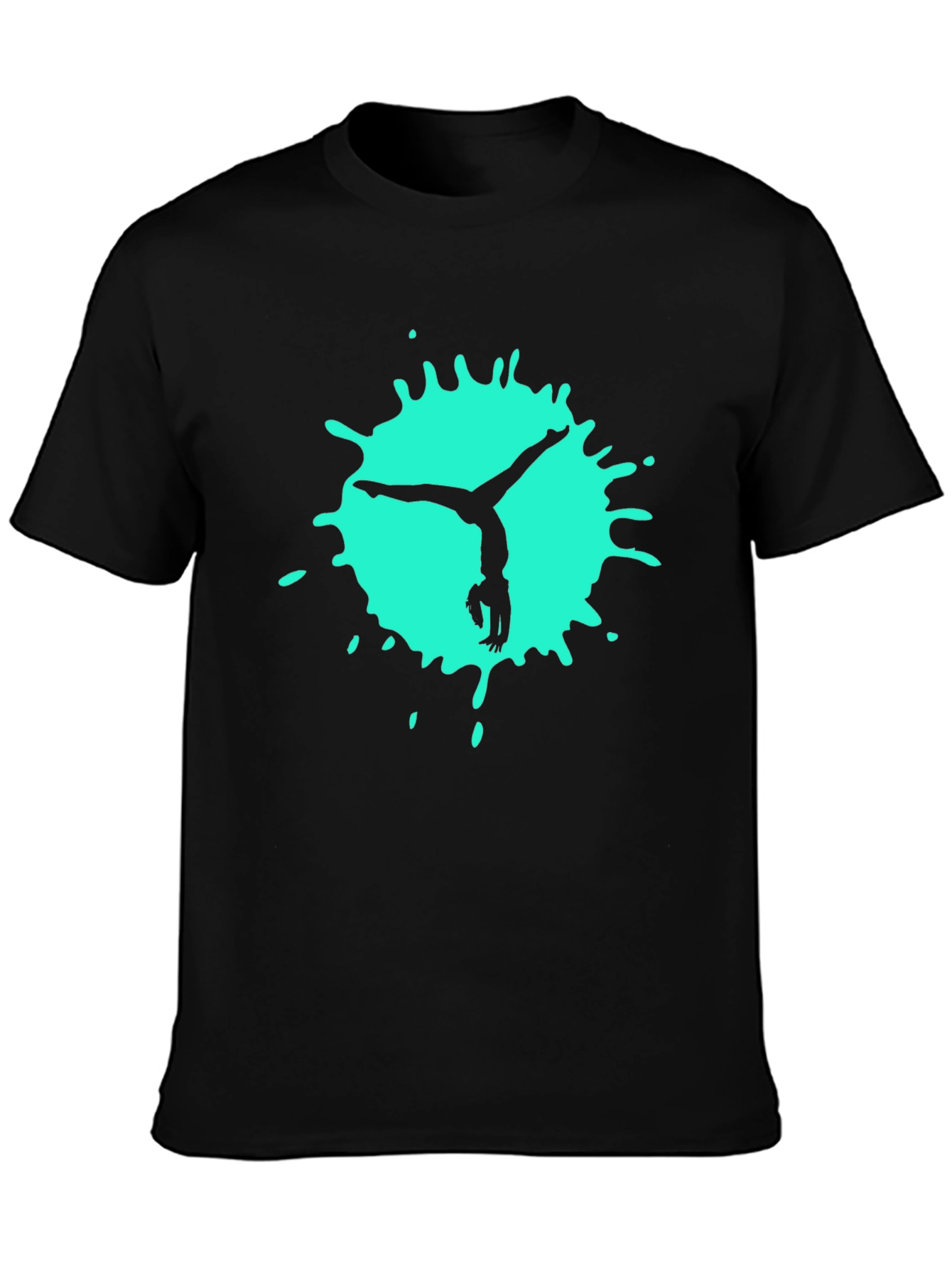 Gymnast Splash Black Tee - Athletic Cool