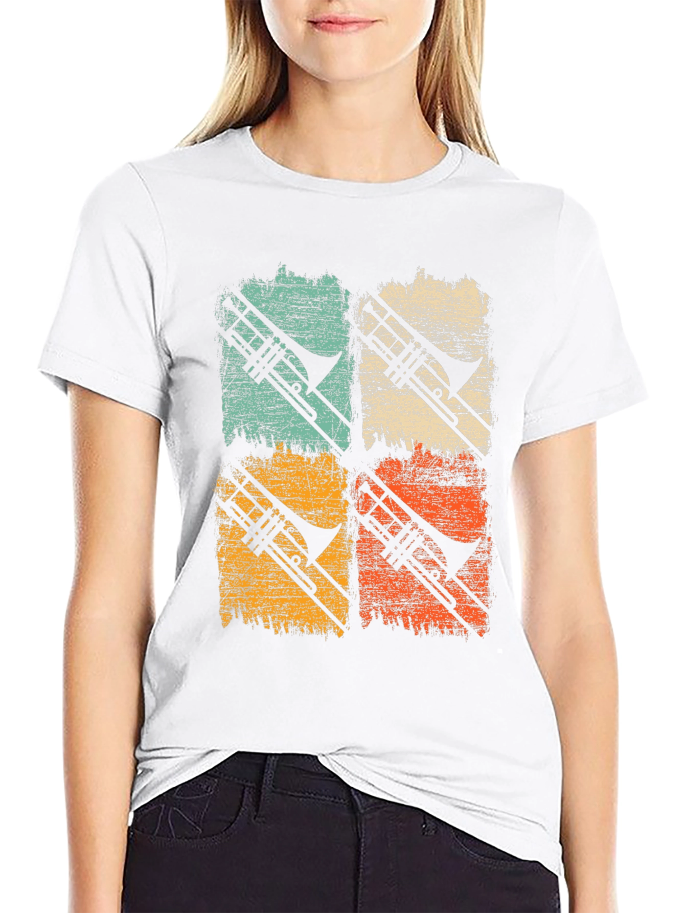 Retro Trombone T-Shirt - Musician Apparel