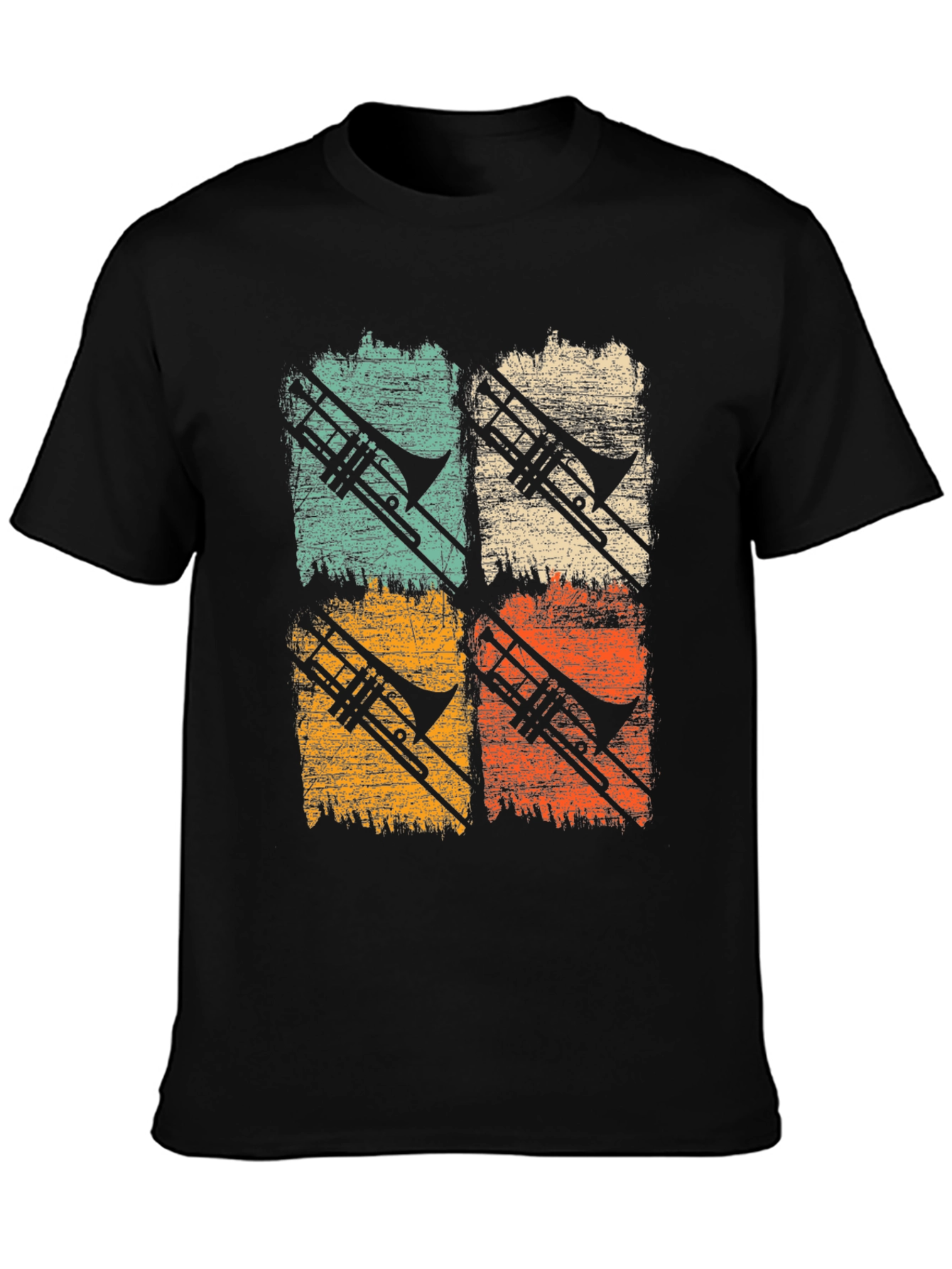 Retro Trombone T-Shirt - Musician Apparel