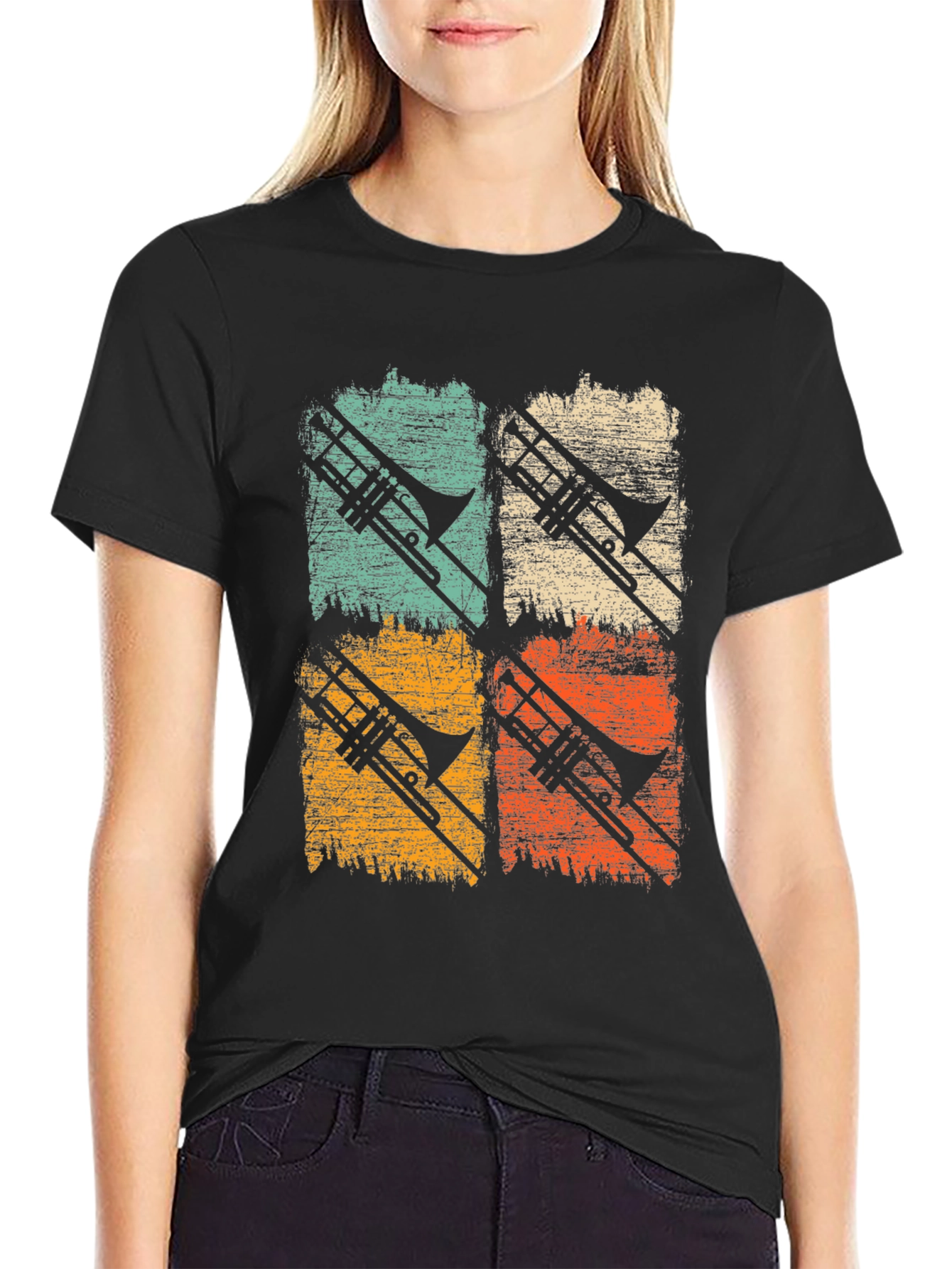 Retro Trombone T-Shirt - Musician Apparel