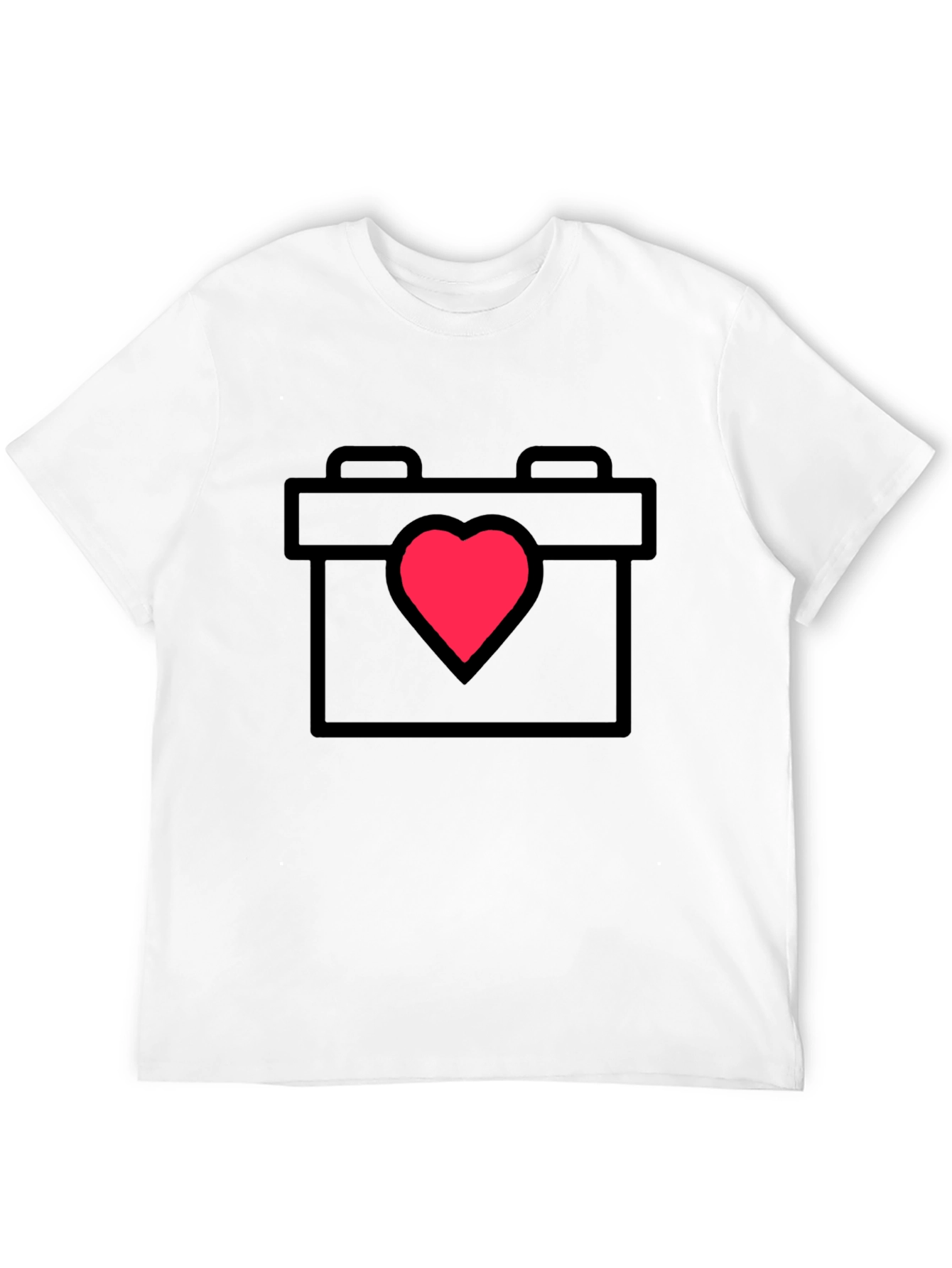 Heart Calendar Black T-Shirt