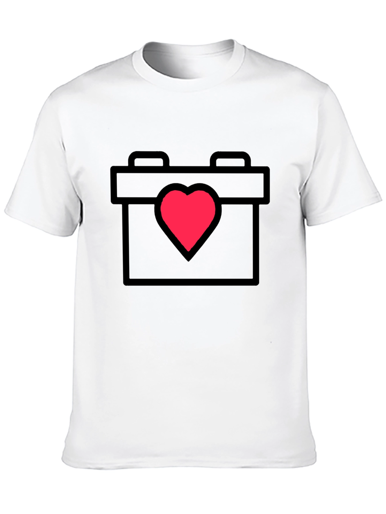 Heart Calendar Black T-Shirt