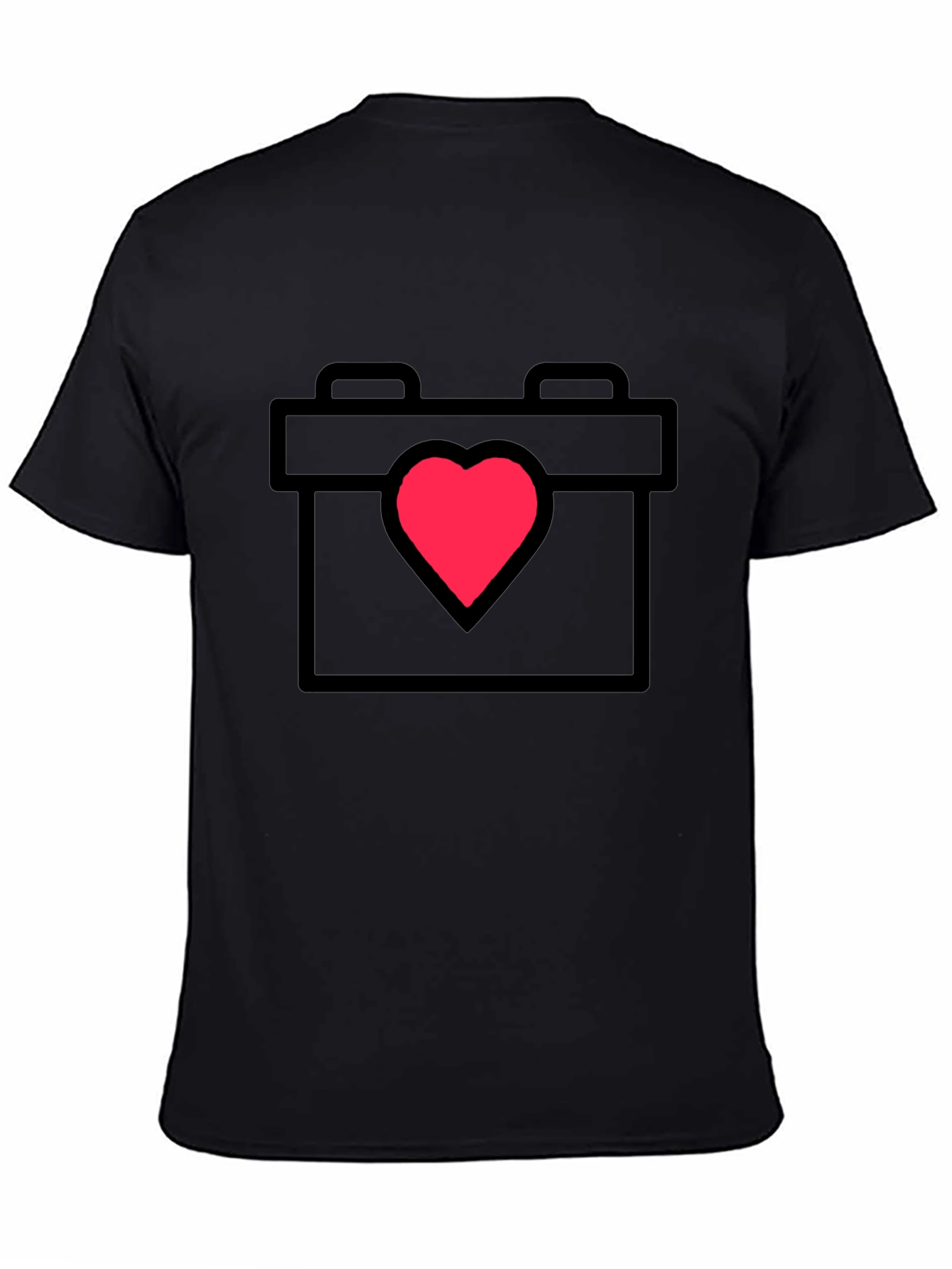 Heart Calendar Black T-Shirt