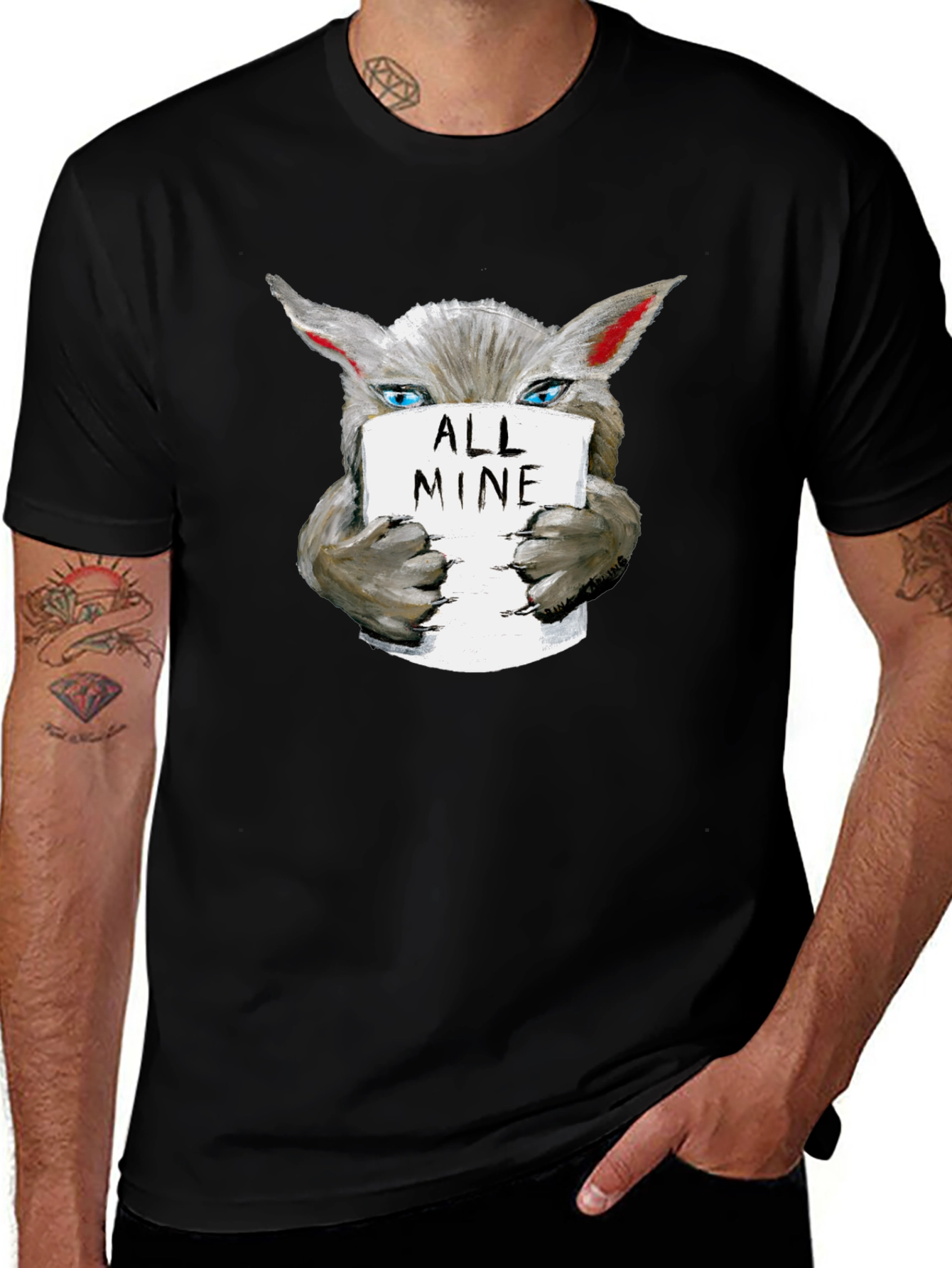 All Mine Wolf Graphic Tee - Unisex Cotton T-Shirt