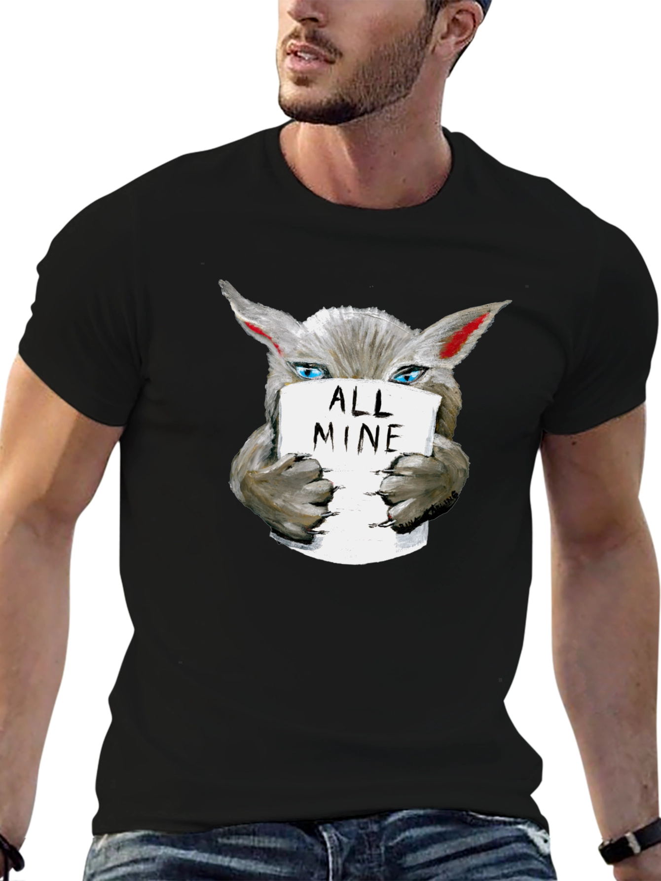 All Mine Wolf Graphic Tee - Unisex Cotton T-Shirt