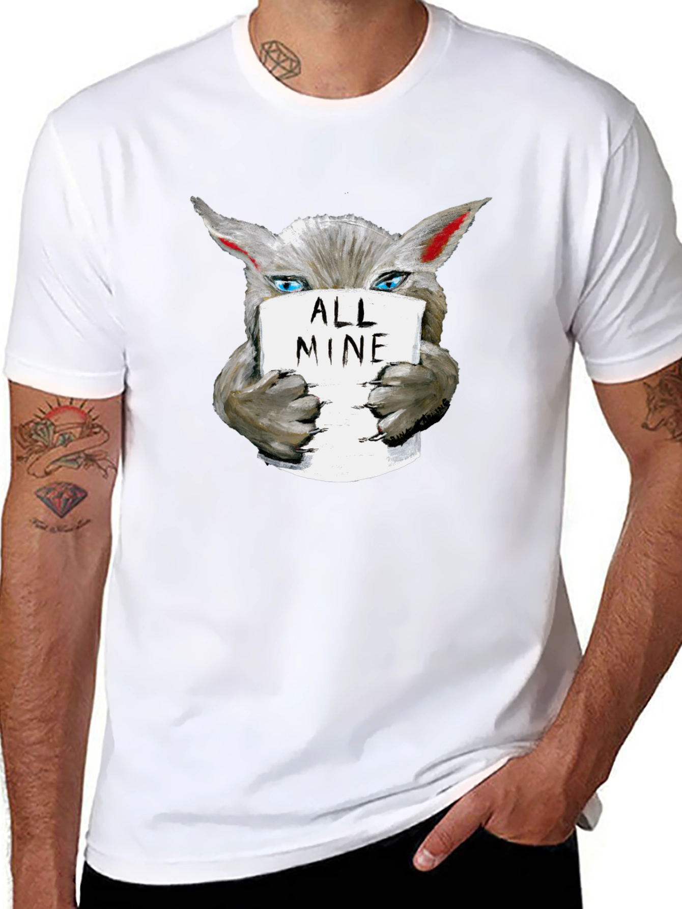 All Mine Wolf Graphic Tee - Unisex Cotton T-Shirt