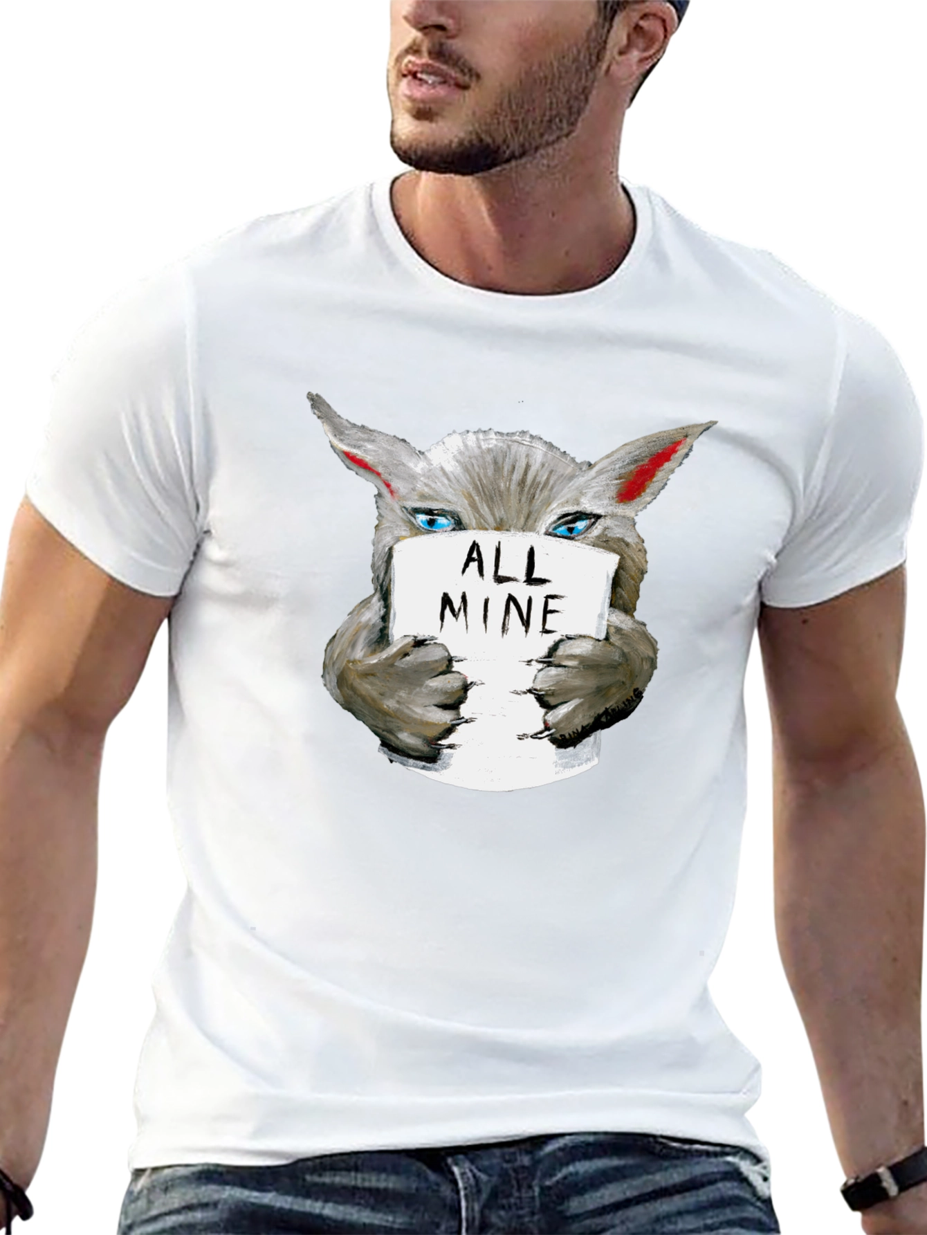 All Mine Wolf Graphic Tee - Unisex Cotton T-Shirt
