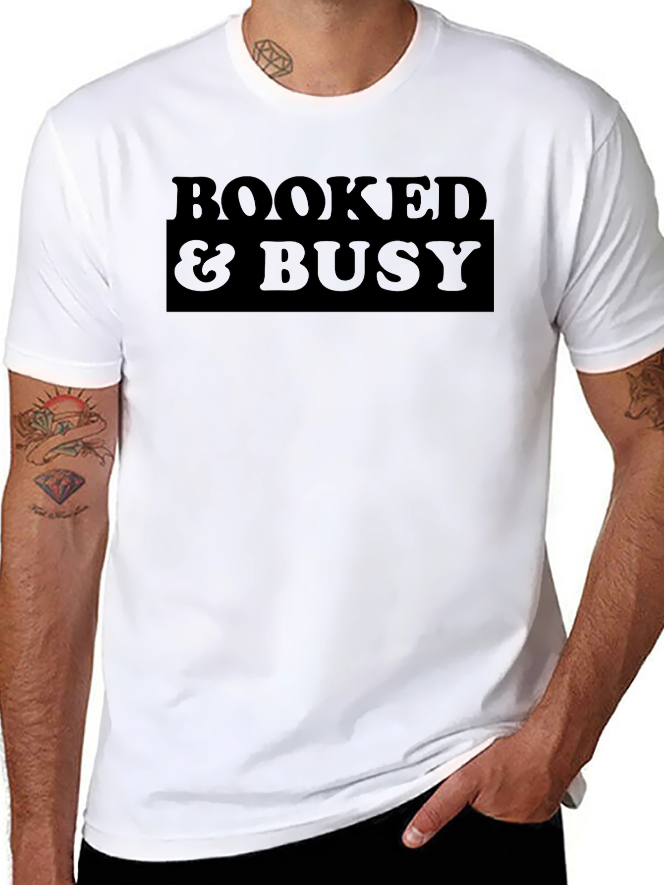 Booked & Busy Black Graphic Tee