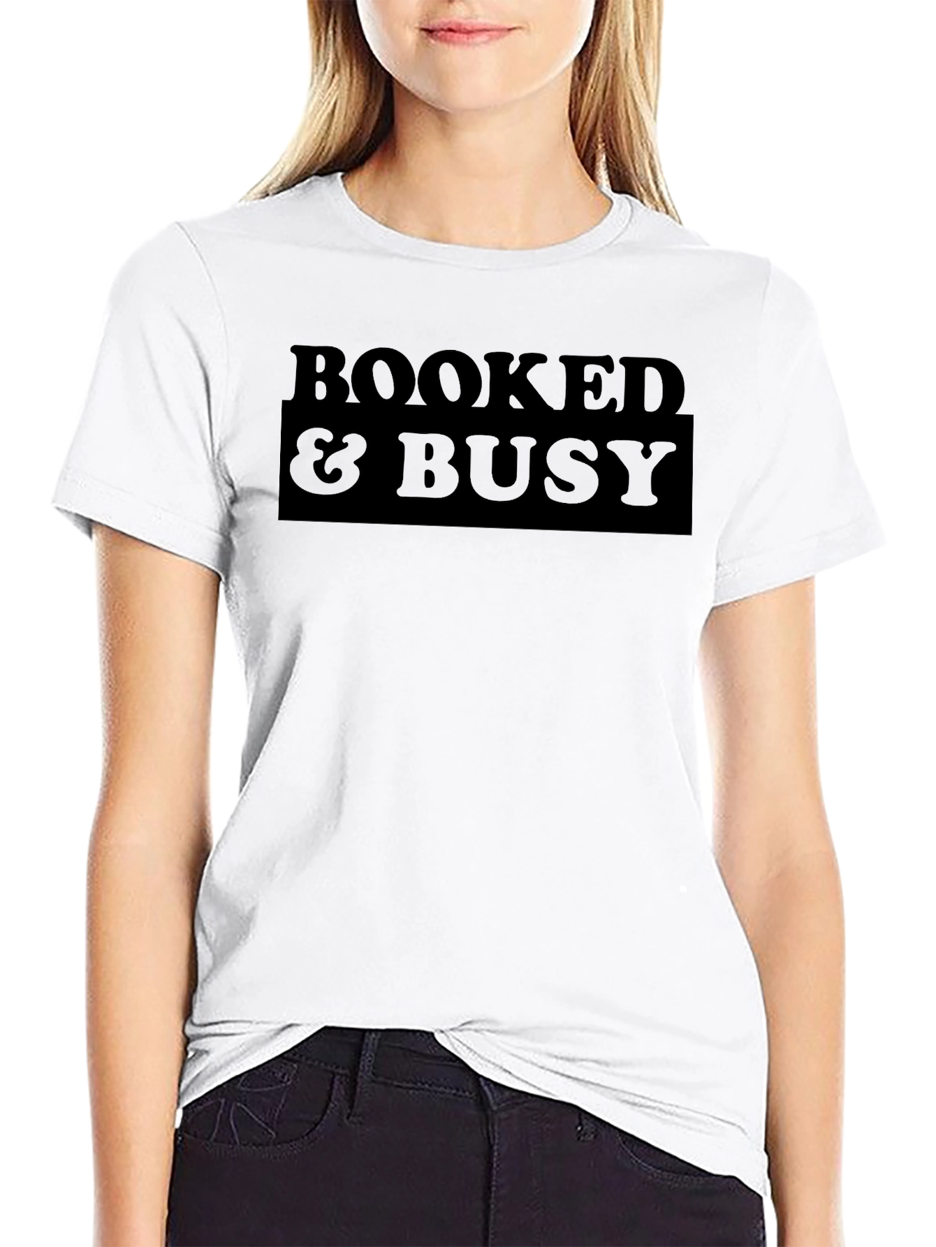 Booked & Busy Black Graphic Tee