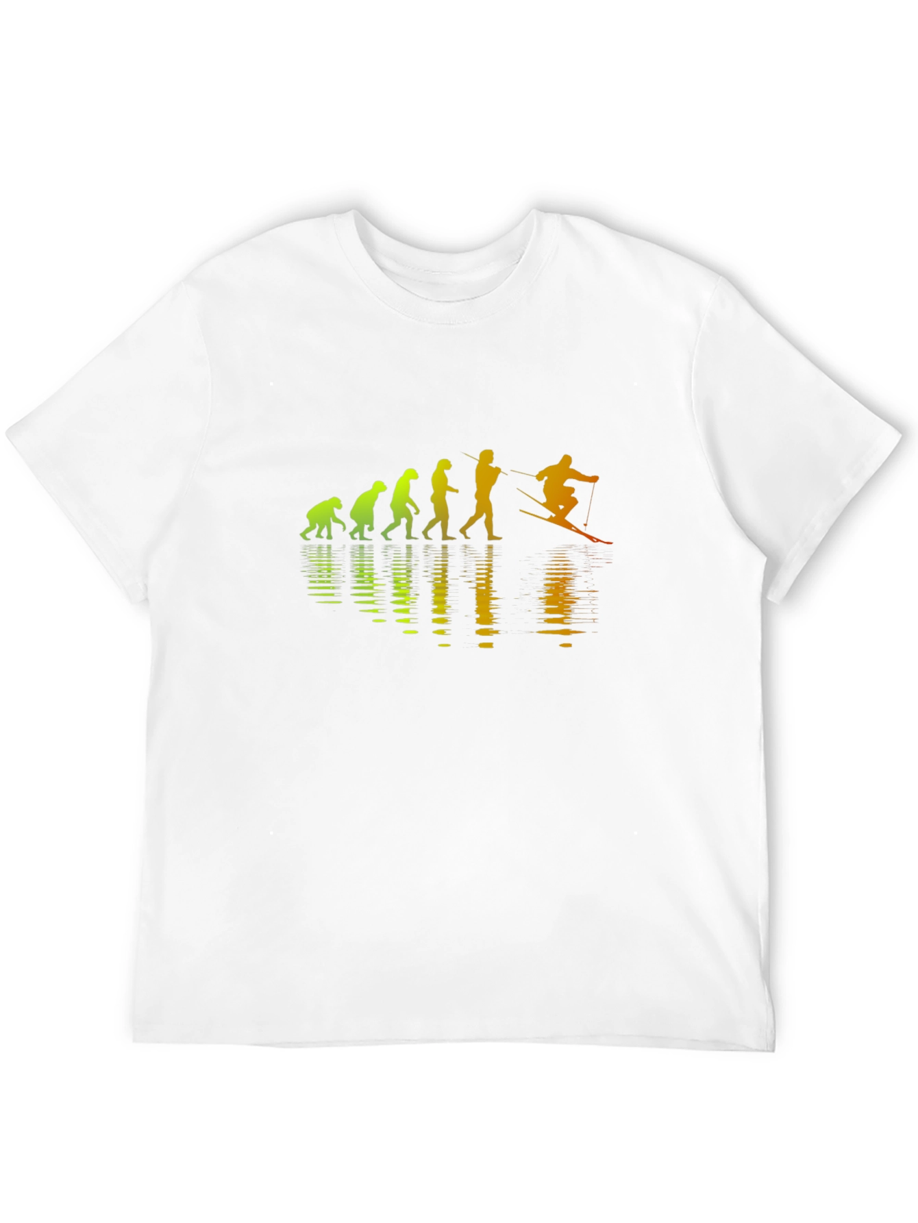 Evolution of Skiing T-Shirt - Humorous Design