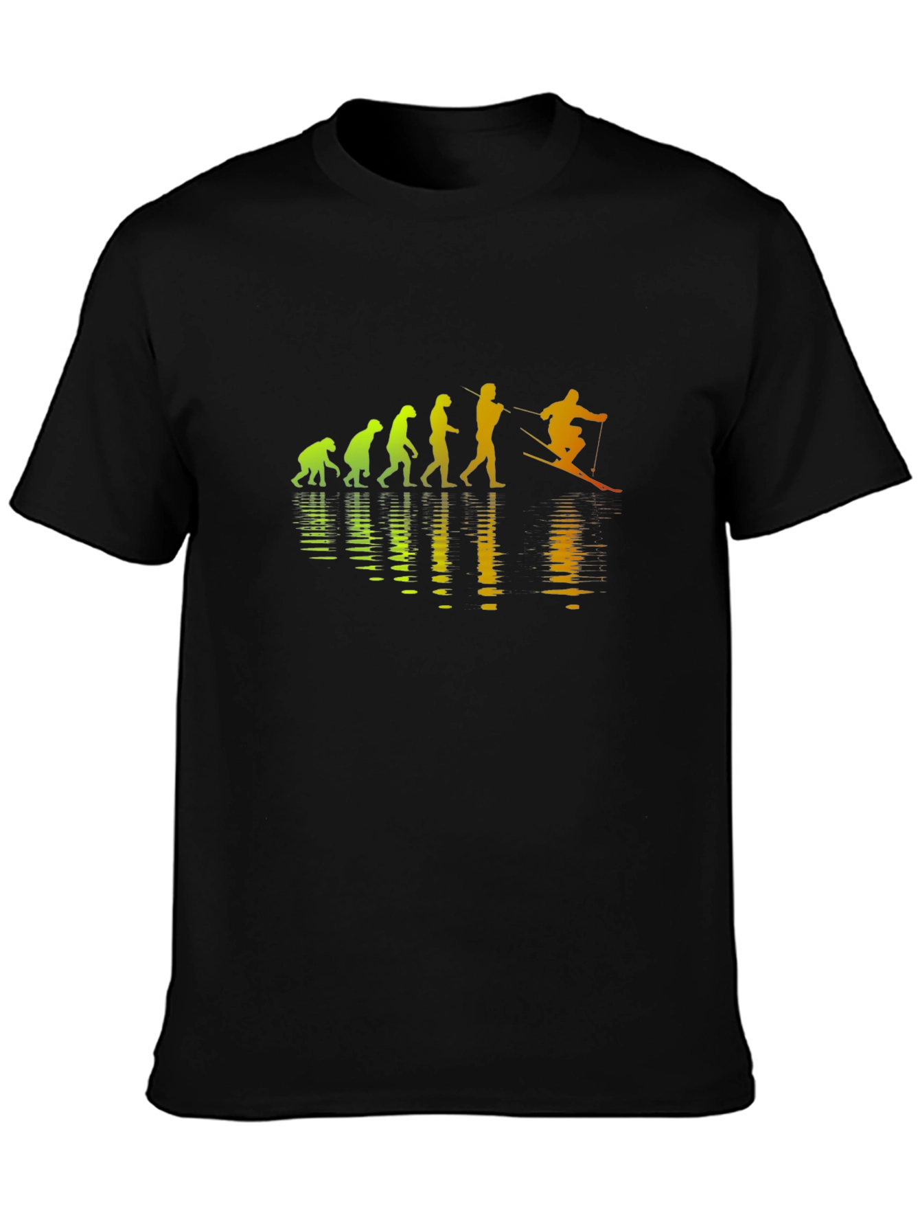 Evolution of Skiing T-Shirt - Humorous Design