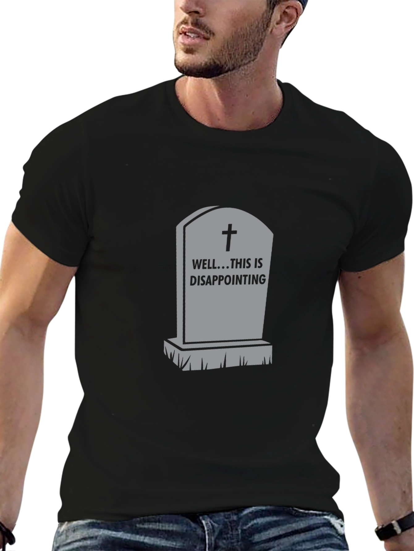 Humorous Disappointment Tombstone Graphic Tee