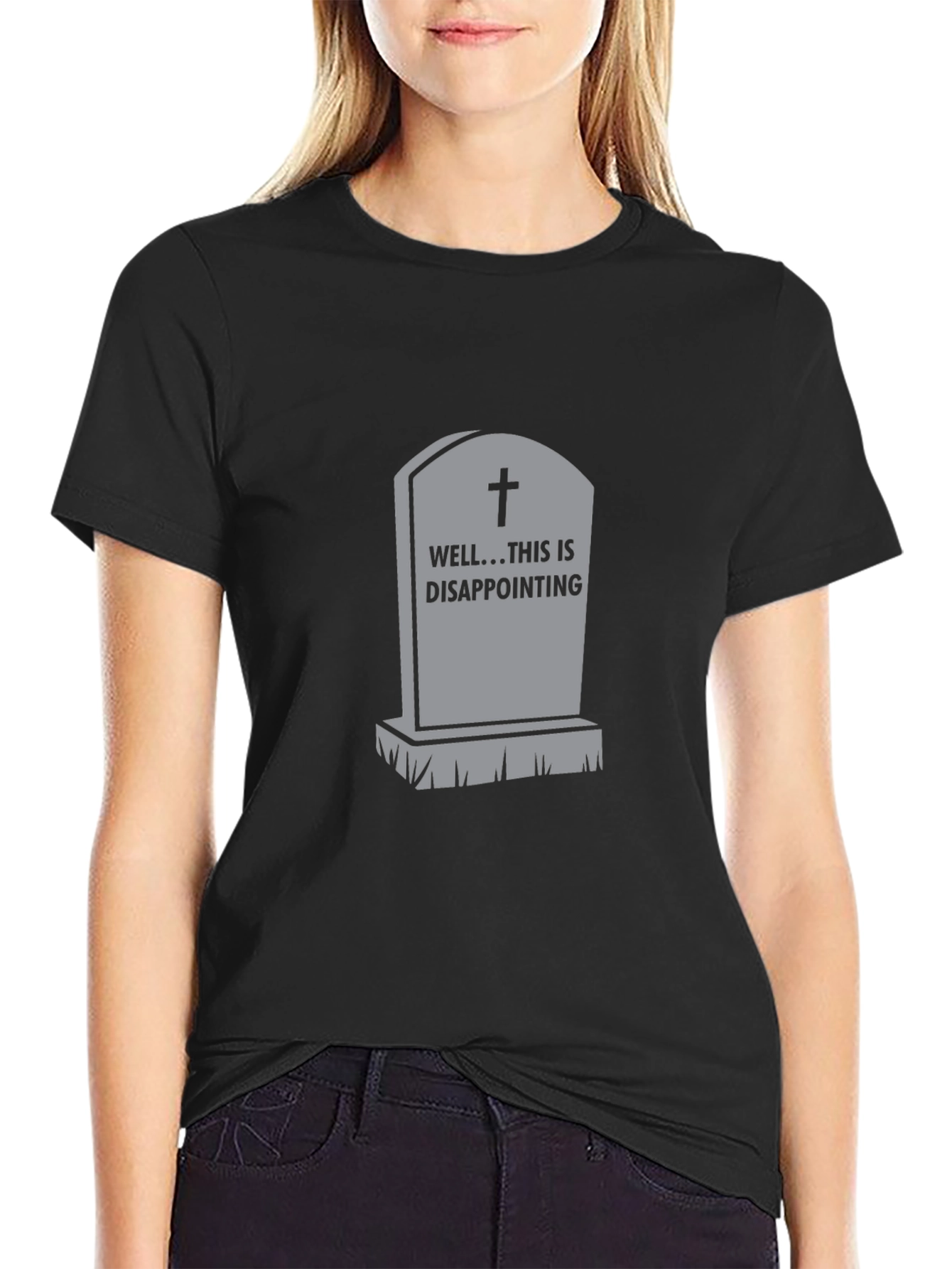 Humorous Disappointment Tombstone Graphic Tee