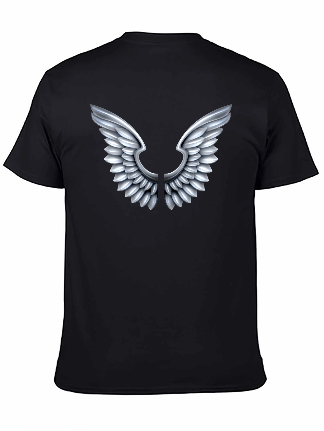 Winged Graphic Tee - Black Cotton Comfort