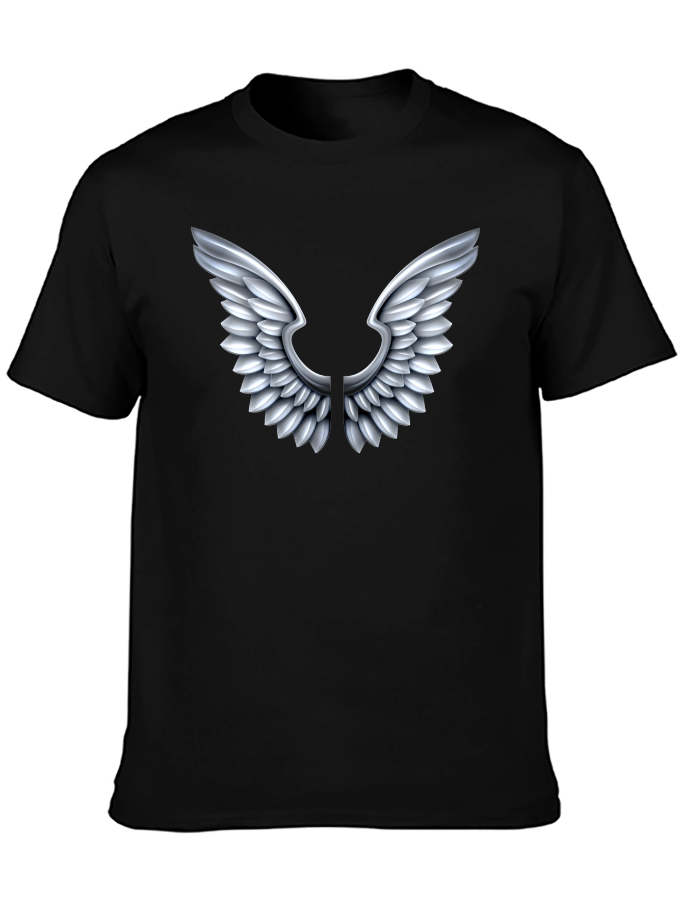 Winged Graphic Tee - Black Cotton Comfort
